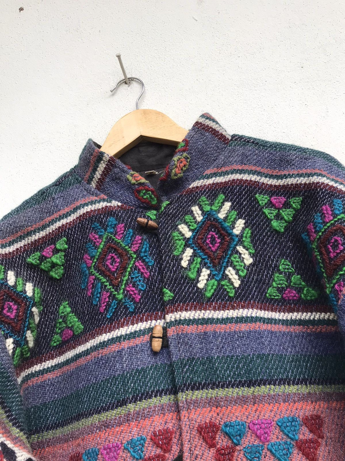Art Comes First × Japanese Brand Customs Made Navajo Aztec Native Art Tweed Jacket Size US M / EU 48-50 / 2 - 10 Thumbnail