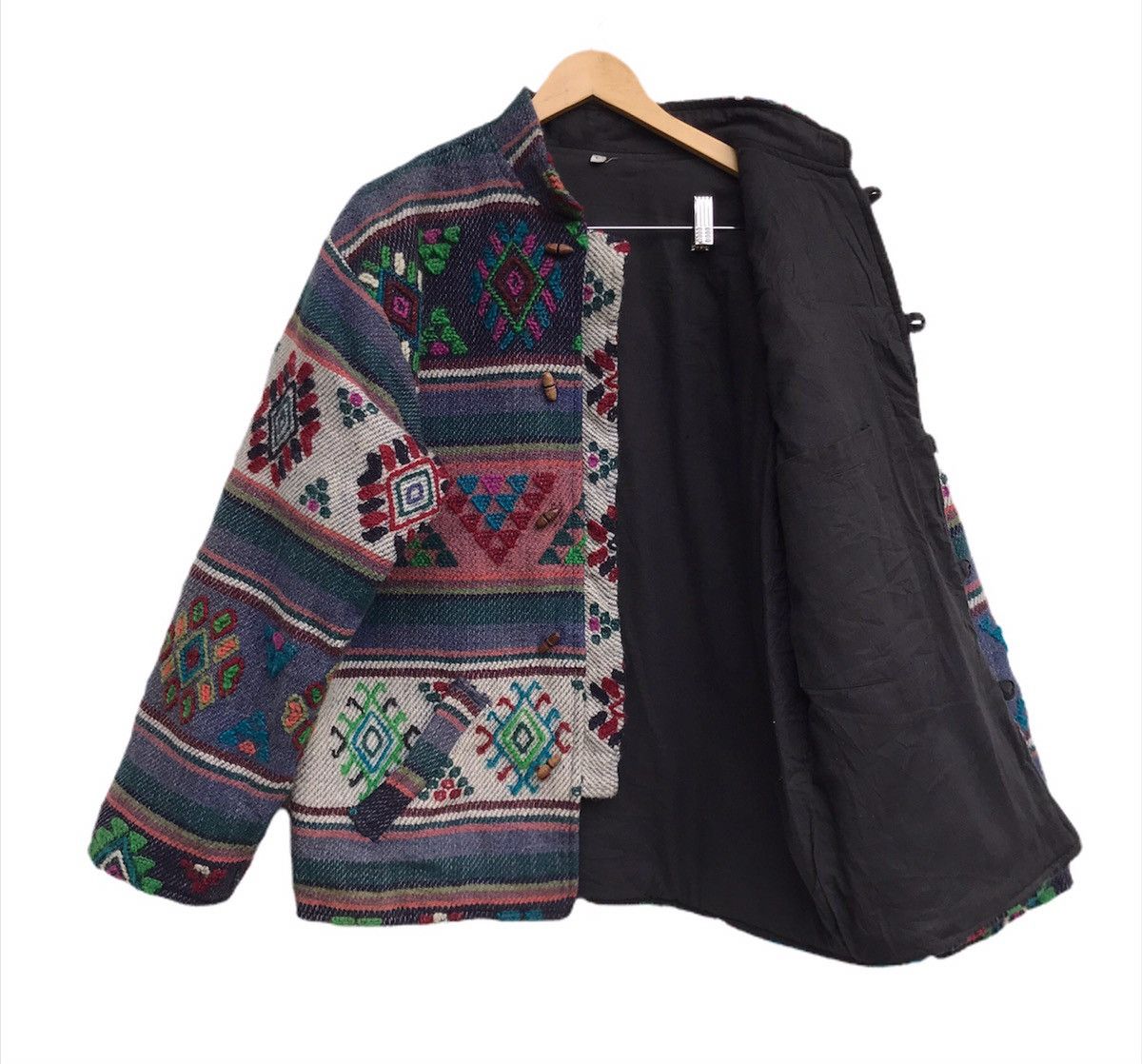 Art Comes First × Japanese Brand Customs Made Navajo Aztec Native Art Tweed Jacket Size US M / EU 48-50 / 2 - 3 Thumbnail
