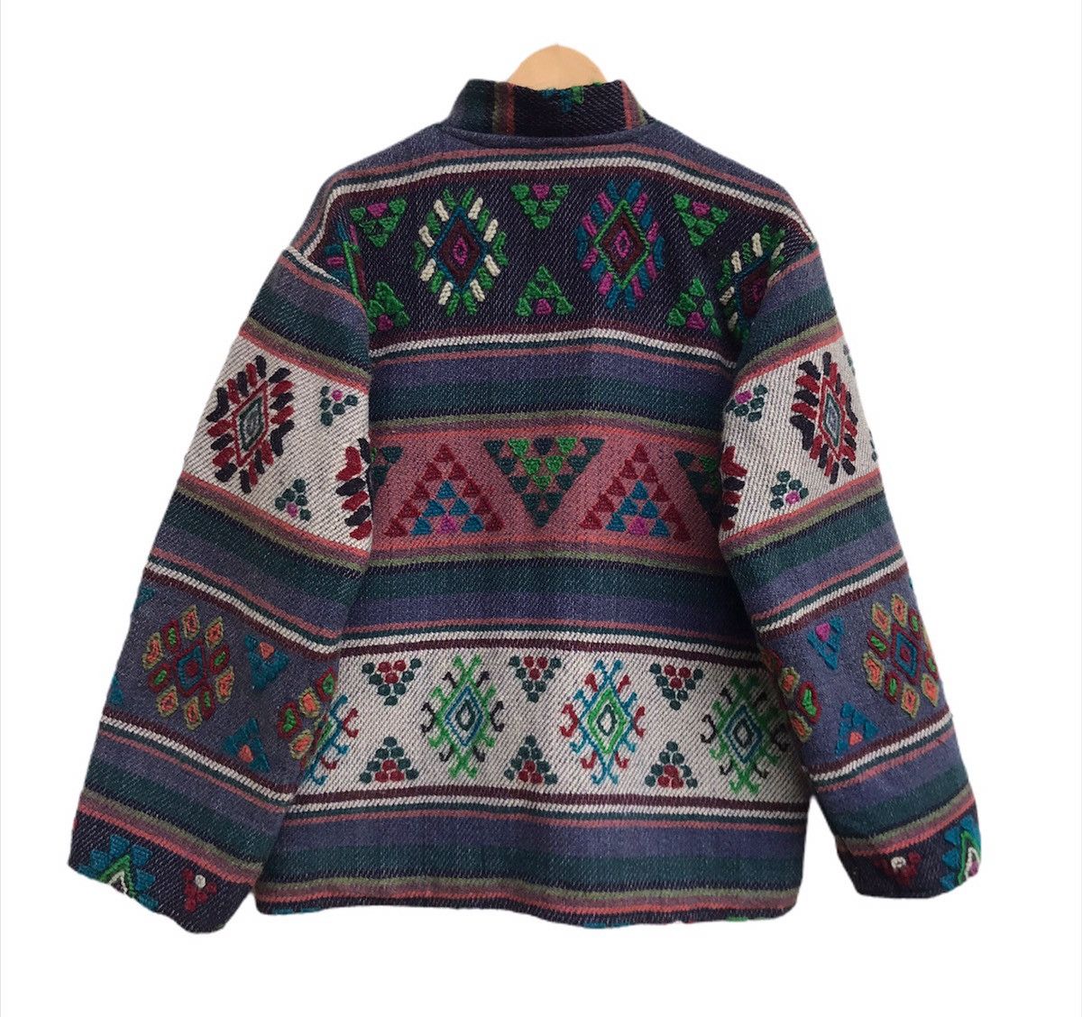 Art Comes First × Japanese Brand Customs Made Navajo Aztec Native Art Tweed Jacket Size US M / EU 48-50 / 2 - 4 Thumbnail