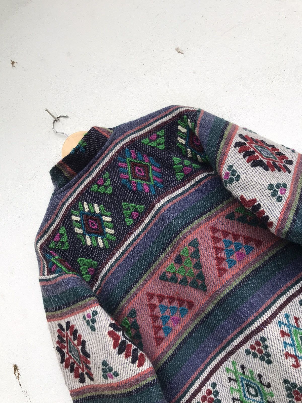 Art Comes First × Japanese Brand Customs Made Navajo Aztec Native Art Tweed Jacket Size US M / EU 48-50 / 2 - 11 Thumbnail