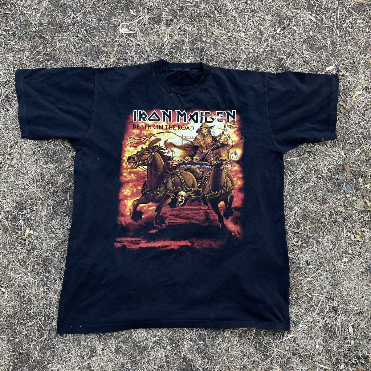 Vintage Vintage Y2K Iron Maiden Band Tee Sun Faded Grunge Baggy XXL Size US XXL / EU 58 / 5 - 1 Thumbnail