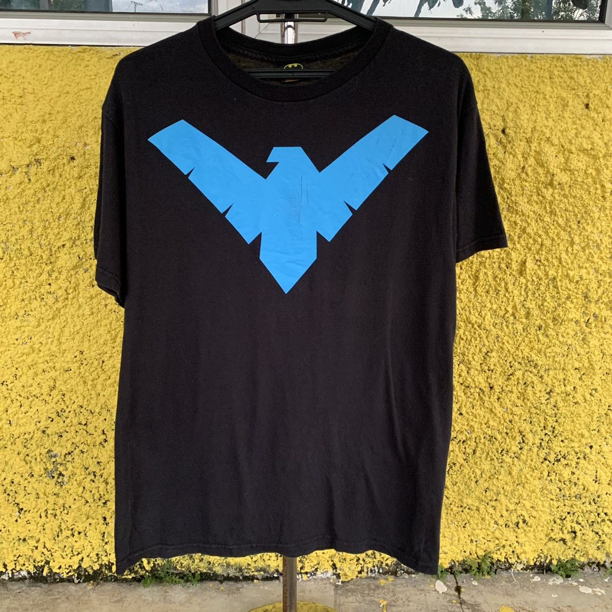 DC Comics Nightwing logo black t-shirt tee Size US M / EU 48-50 / 2 - 4 Thumbnail