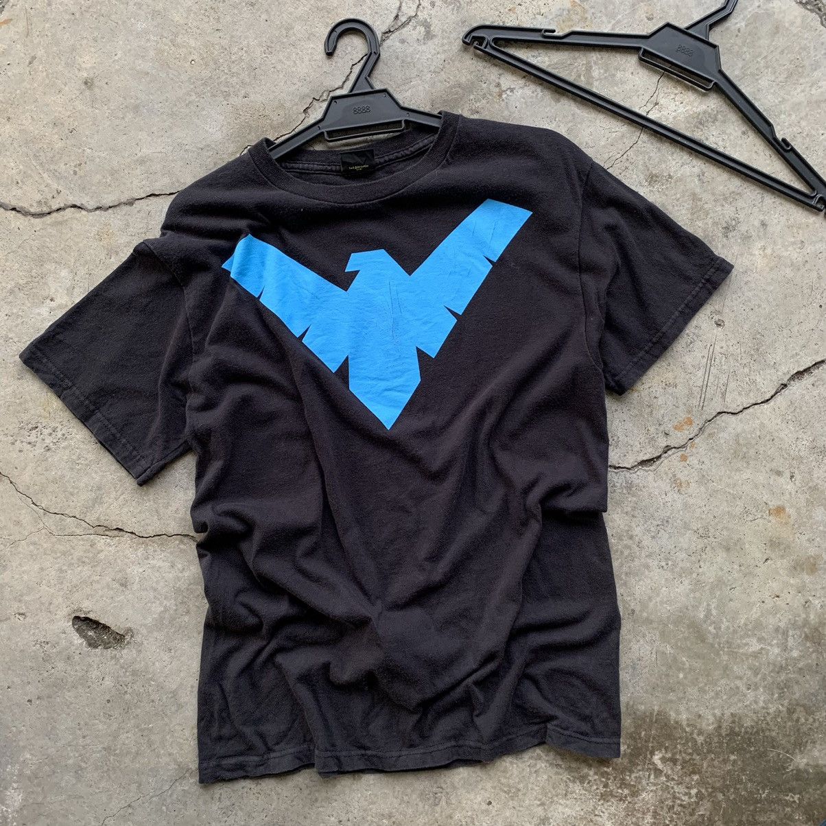 DC Comics Nightwing logo black t-shirt tee Size US M / EU 48-50 / 2 - 2 Thumbnail