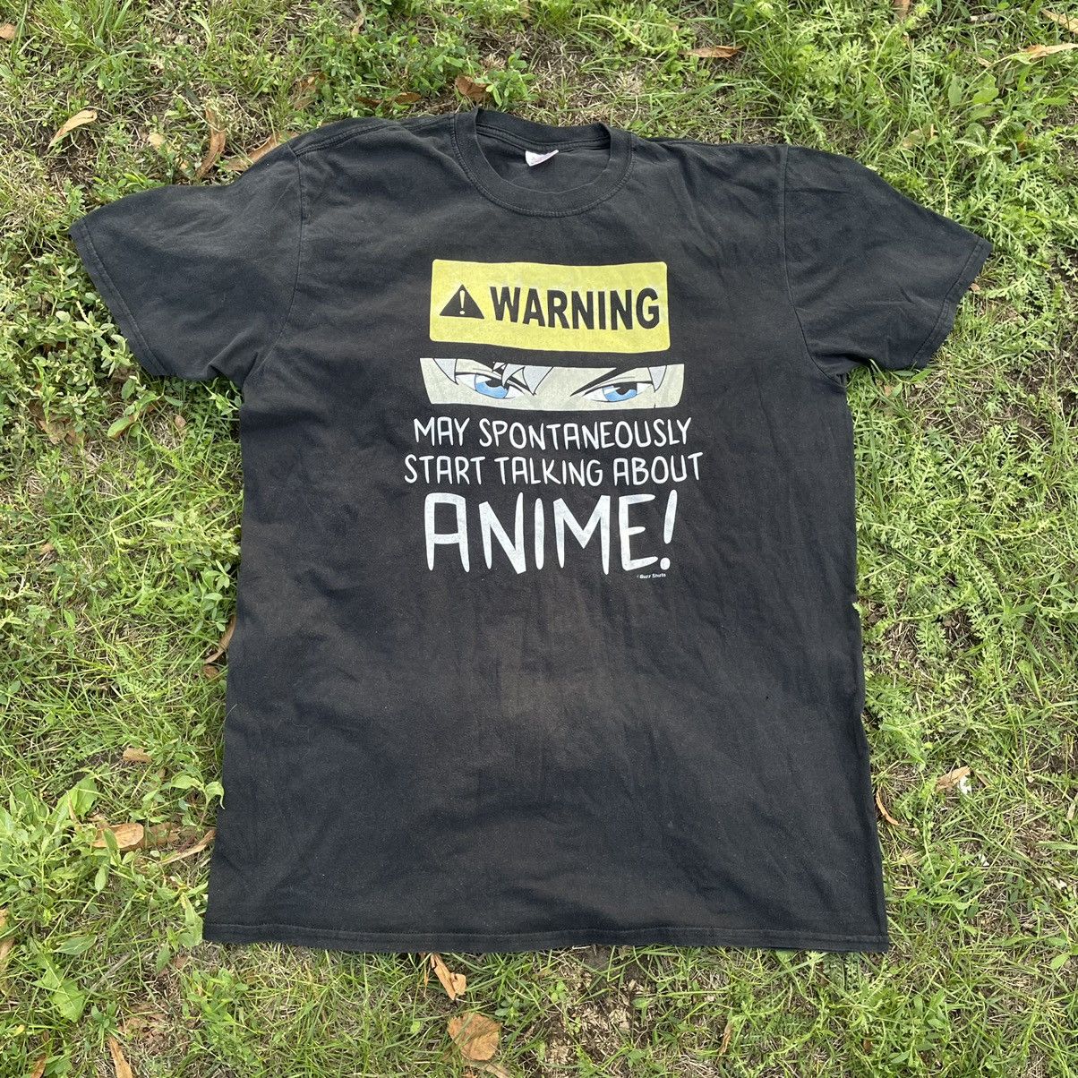 Vintage Vintage 90s Anime Graphic Tee Warning Humor Streetwear L Size US L / EU 52-54 / 3 - 1 Thumbnail