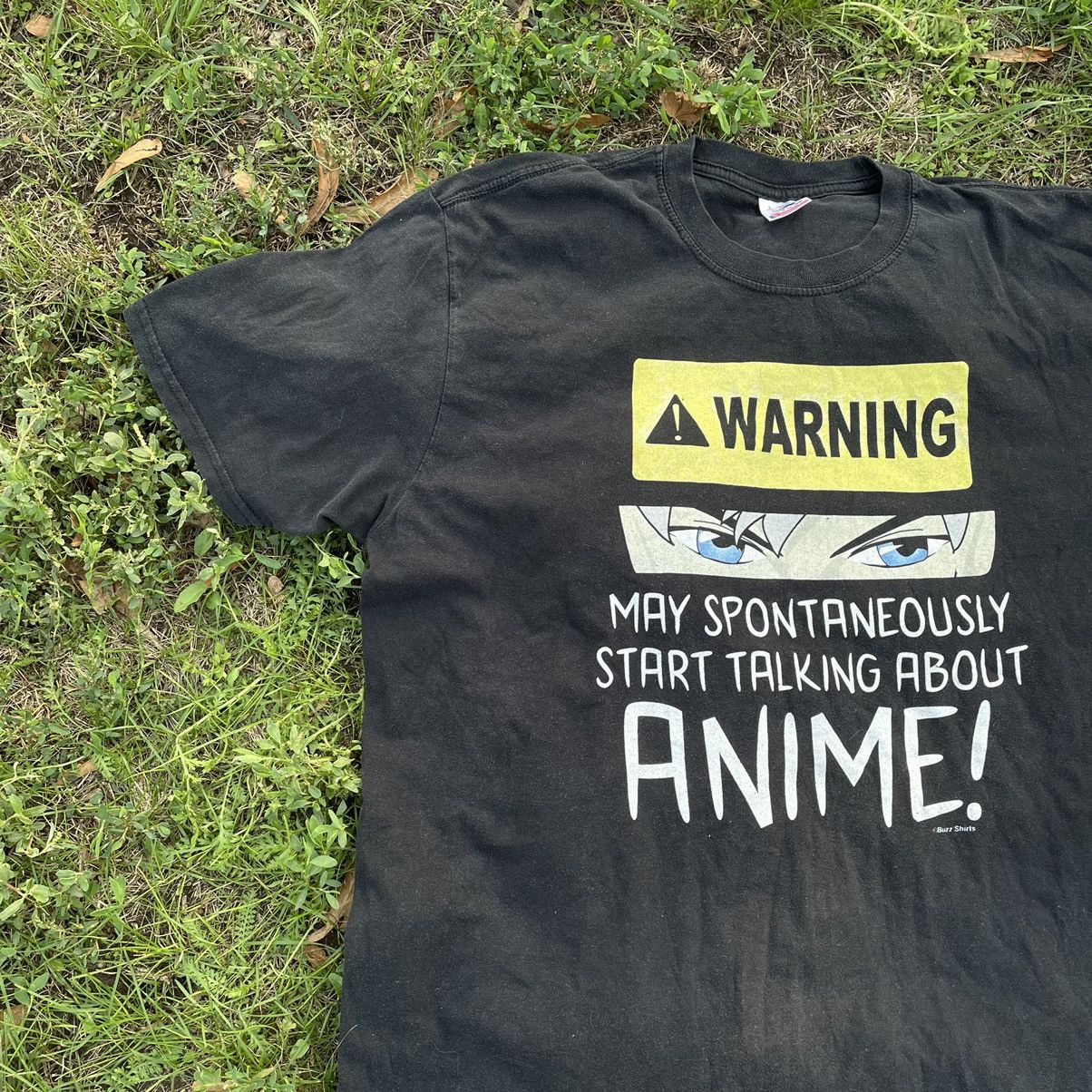 Vintage Vintage 90s Anime Graphic Tee Warning Humor Streetwear L Size US L / EU 52-54 / 3 - 2 Thumbnail