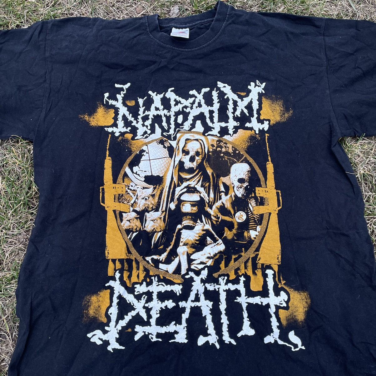 Vintage Vintage 90s Napalm Death Graphic Tee Black Grunge Wide Leg M Size US M / EU 48-50 / 2 - 4 Thumbnail