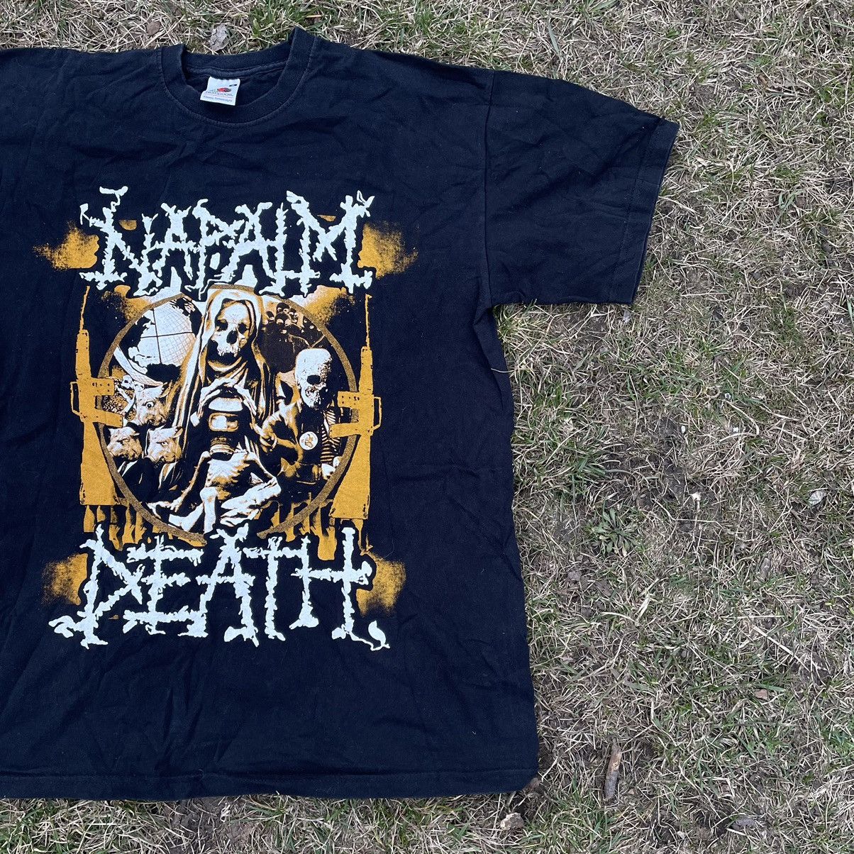 Vintage Vintage 90s Napalm Death Graphic Tee Black Grunge Wide Leg M Size US M / EU 48-50 / 2 - 2 Thumbnail