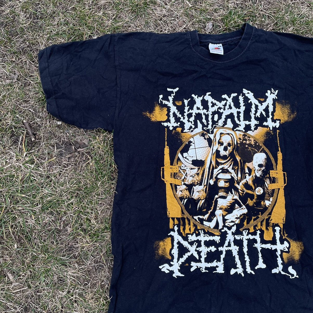 Vintage Vintage 90s Napalm Death Graphic Tee Black Grunge Wide Leg M Size US M / EU 48-50 / 2 - 3 Thumbnail