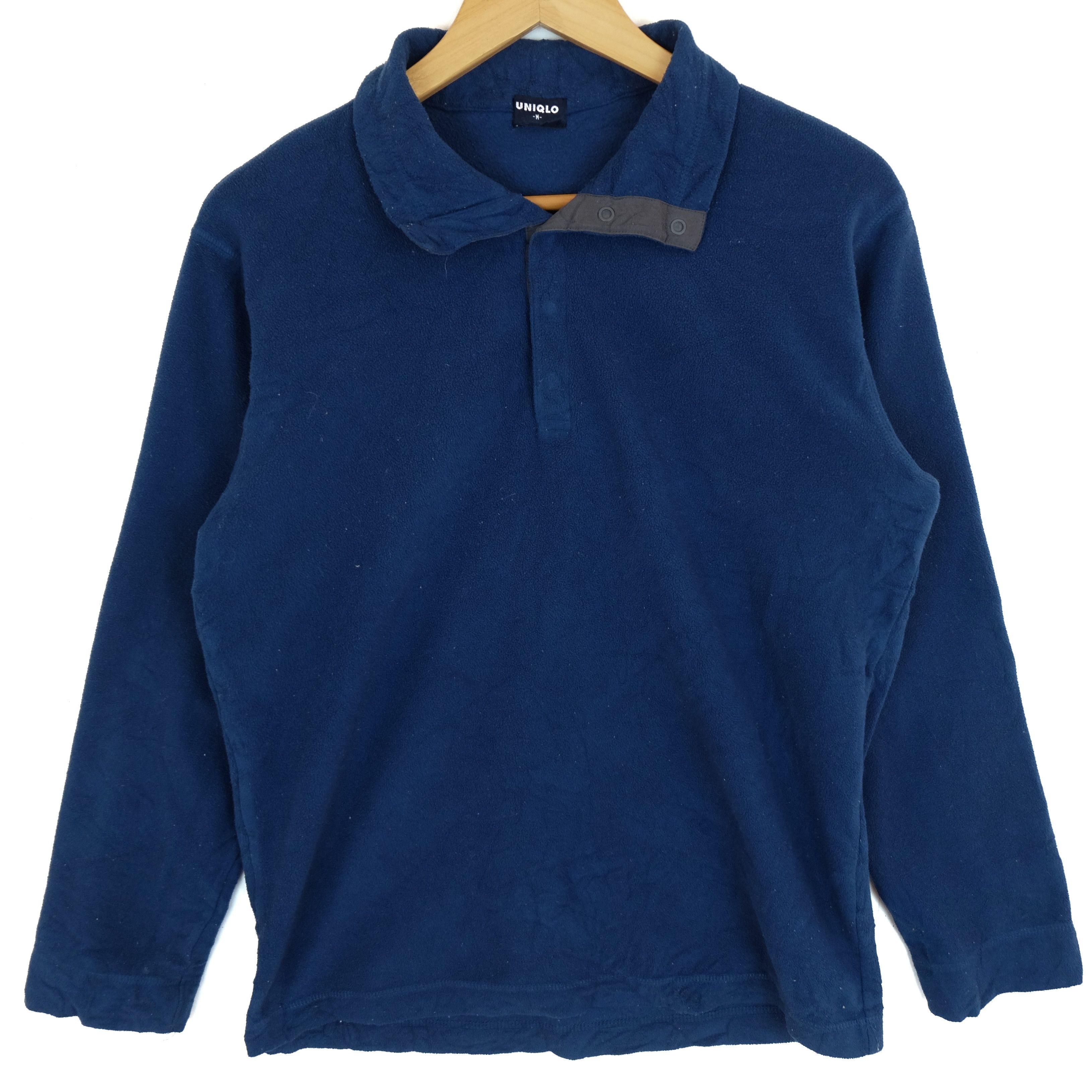 Japanese Brand × Uniqlo × Vintage Vintage 90's UNIQLO Blue Jumper Sweatshirt Size US M / EU 48-50 / 2 - 2 Thumbnail
