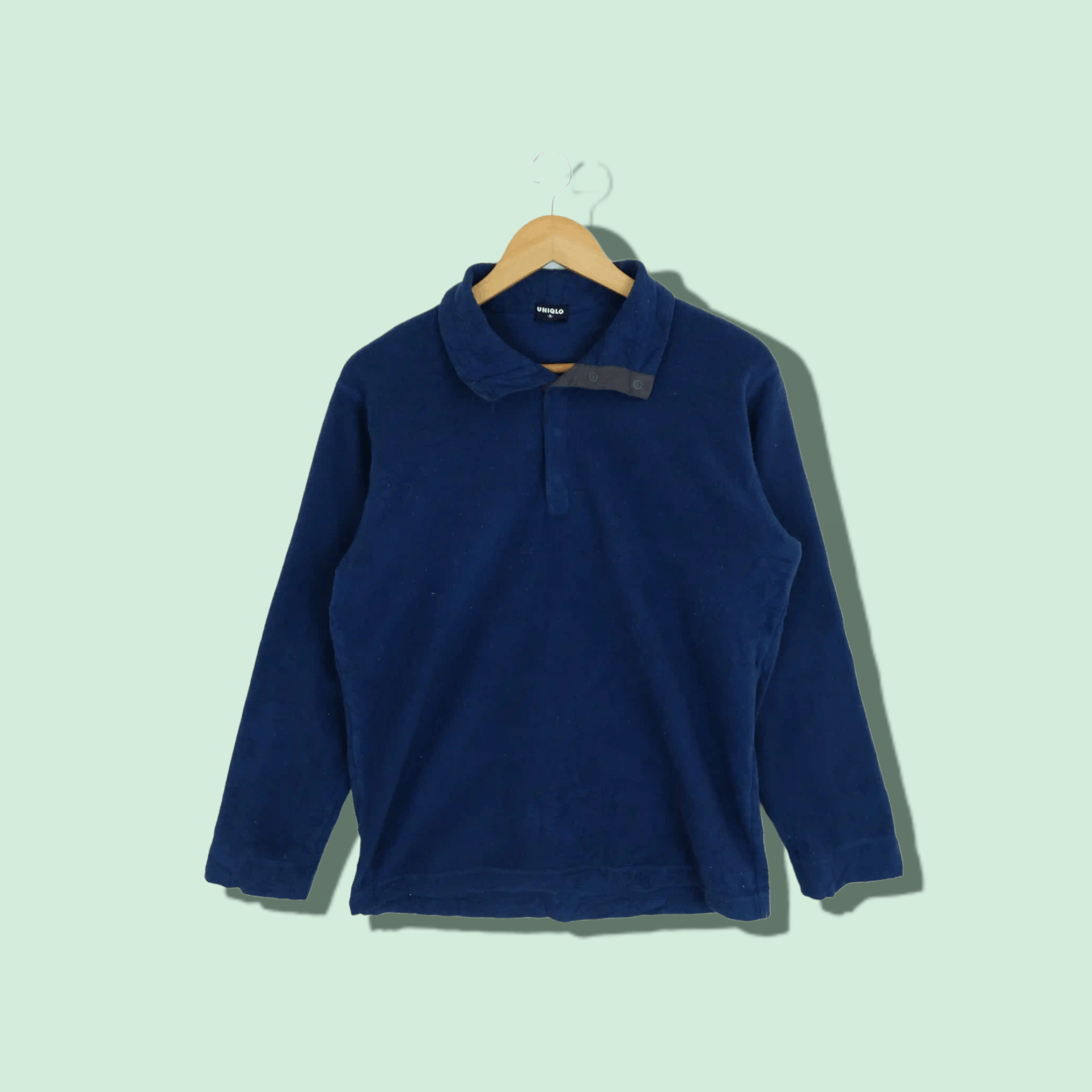 Japanese Brand × Uniqlo × Vintage Vintage 90's UNIQLO Blue Jumper Sweatshirt Size US M / EU 48-50 / 2 - 1 Thumbnail