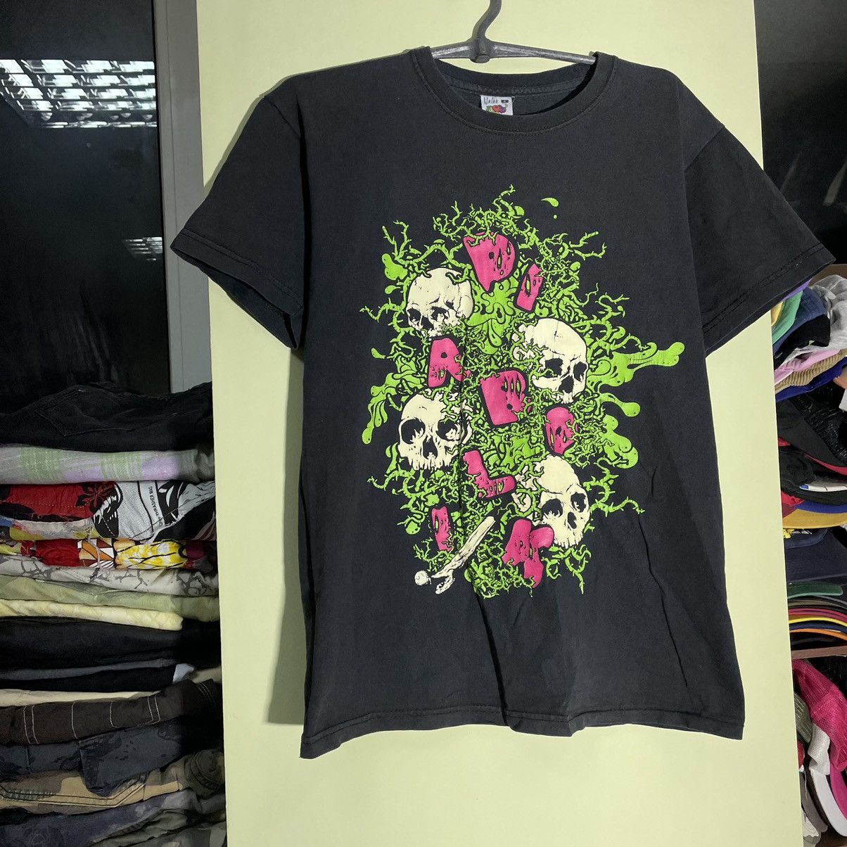 Vintage Y2K Skull Floral Graphic Tee Dark Goth Streetwear Grunge S Size US S / EU 44-46 / 1 - 3 Thumbnail