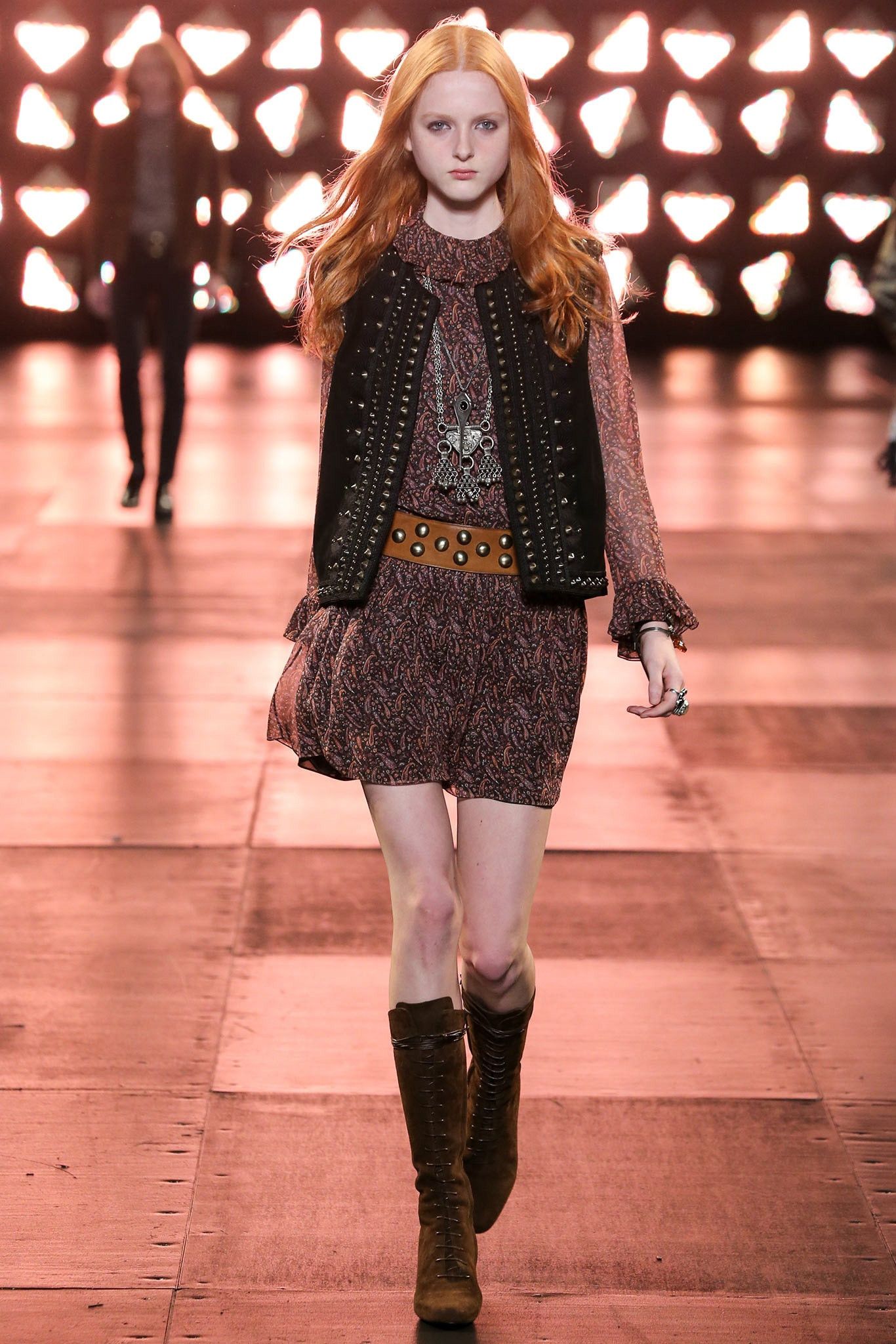 Hedi Slimane × Saint Laurent Paris SS'15 Dress 'Bohéme' in Crepe Silk Size S / US 4 / IT 40 - 1 Thumbnail