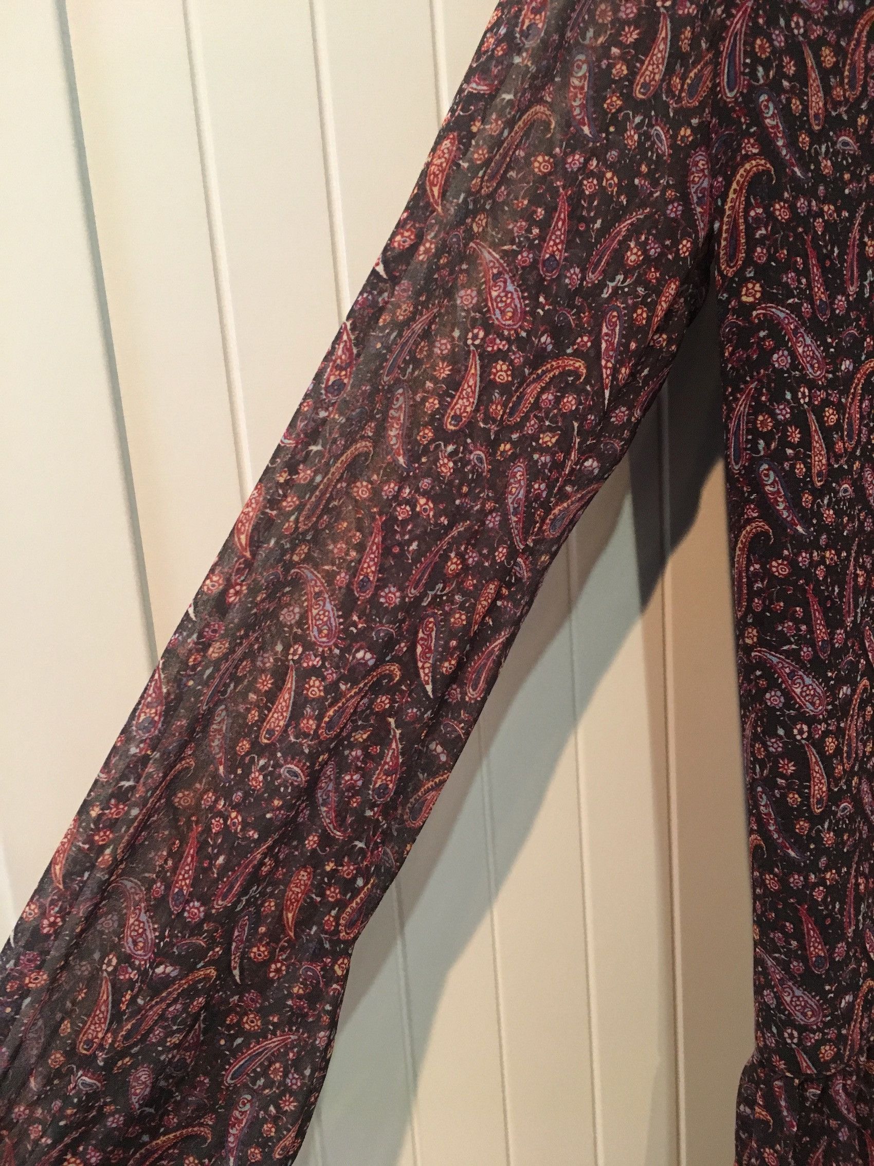 Hedi Slimane × Saint Laurent Paris SS'15 Dress 'Bohéme' in Crepe Silk Size S / US 4 / IT 40 - 6 Thumbnail