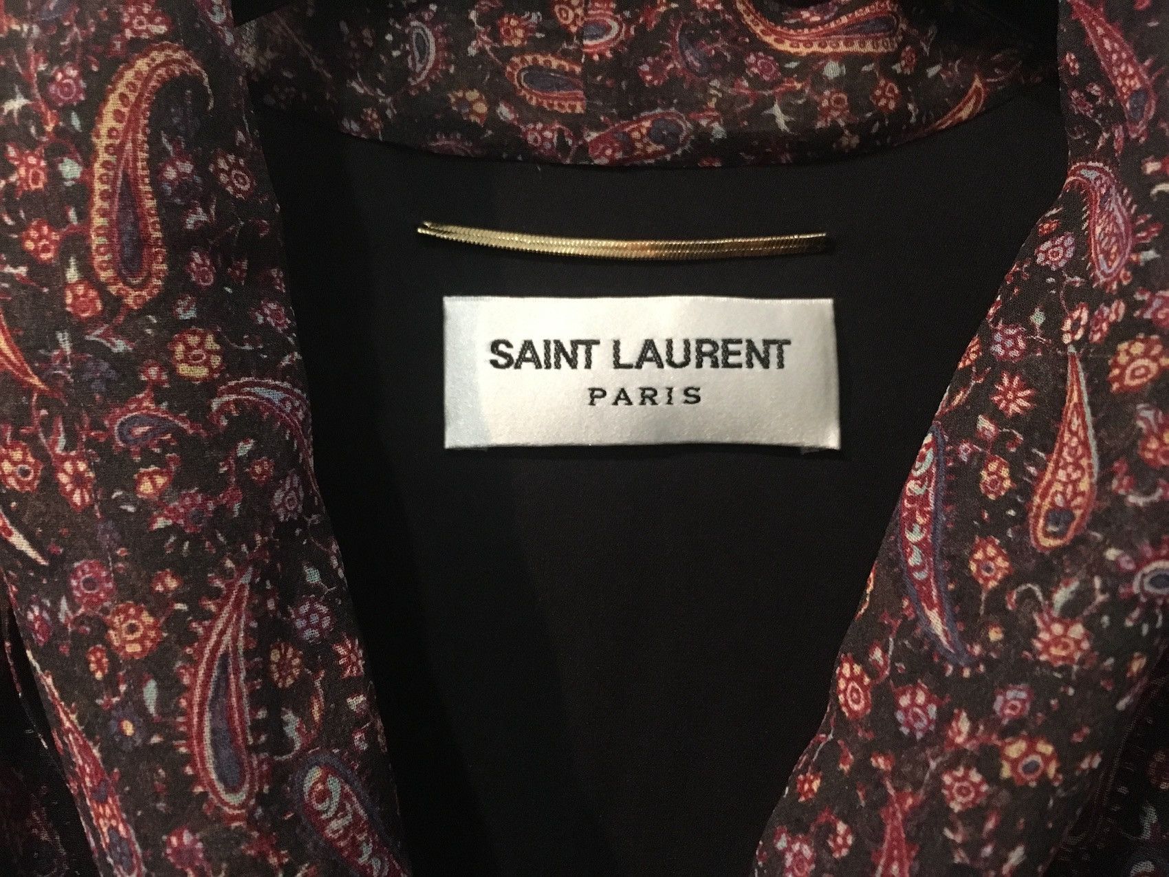 Hedi Slimane × Saint Laurent Paris SS'15 Dress 'Bohéme' in Crepe Silk Size S / US 4 / IT 40 - 5 Thumbnail