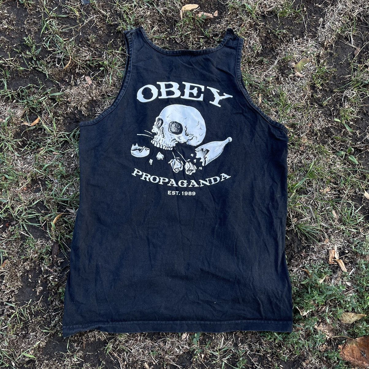 Vintage Vintage OBEY Skull Graphic Tank Top Y2K Streetwear Grunge M Size US M / EU 48-50 / 2 - 1 Thumbnail