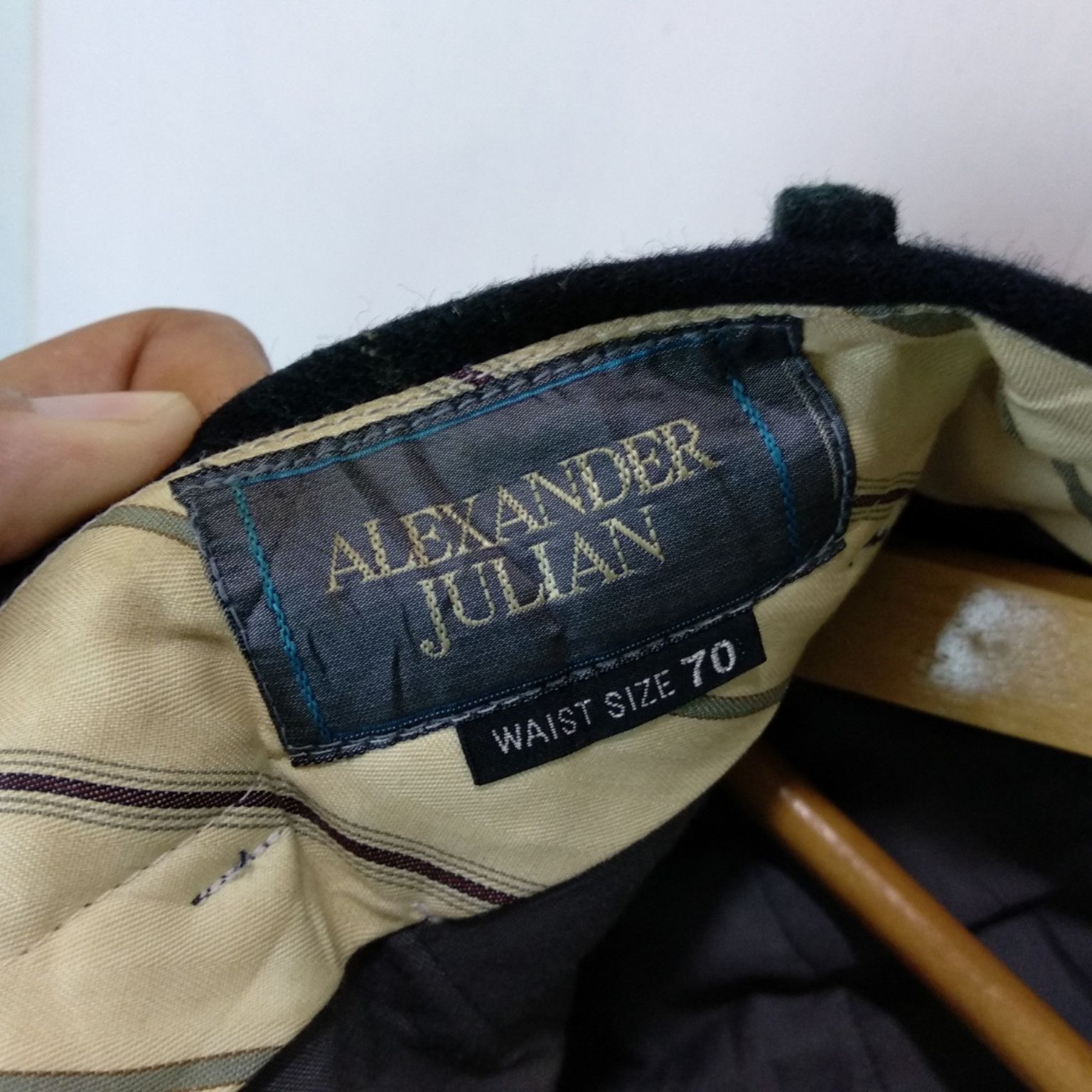 Alexander Julian ALEXANDER JULIAN Check Casual Wool Pant Size US 27 - 9 Thumbnail