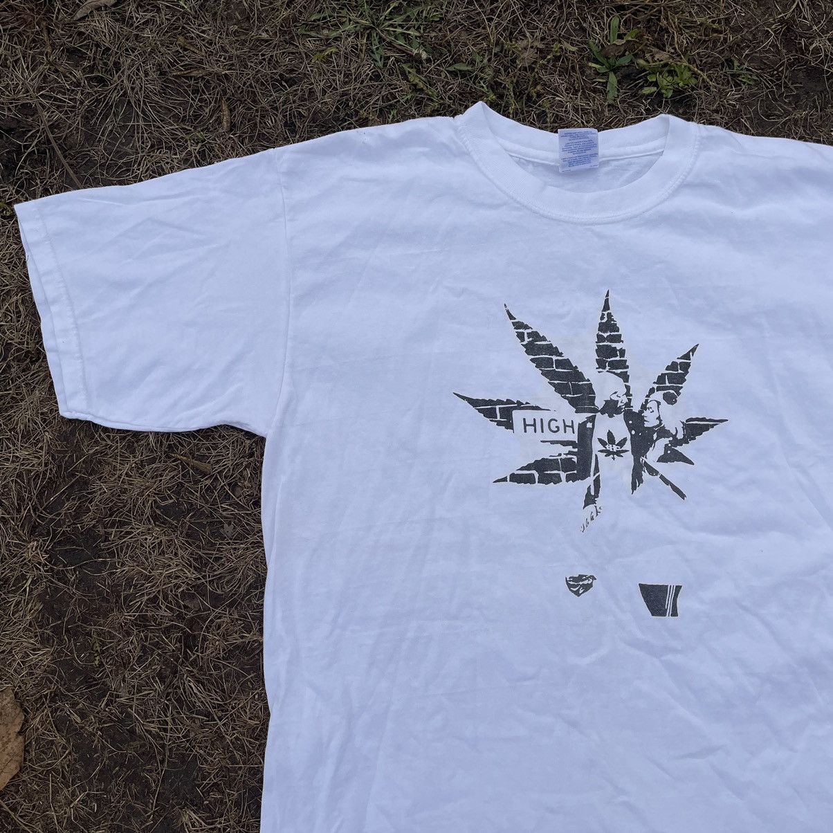 Vintage Vintage 90s Tee y2k Weed Rasta Drugs Smoke Dope L Size US L / EU 52-54 / 3 - 4 Thumbnail