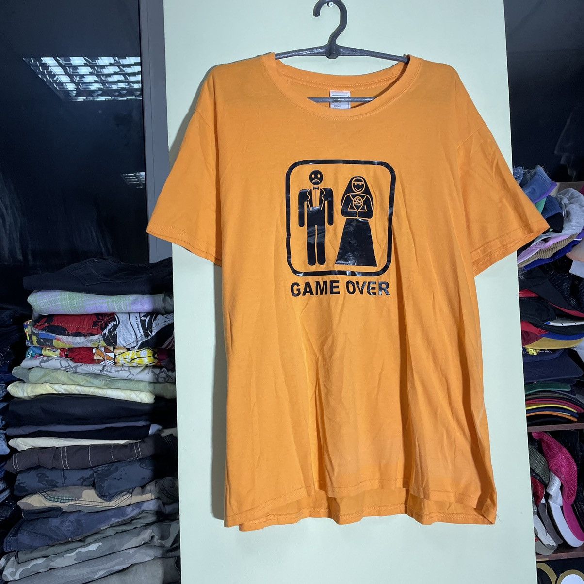 Vintage Vintage Y2K Sun Faded Graphic Tee Game Over Humor Slim XL Size US XL / EU 56 / 4 - 4 Thumbnail