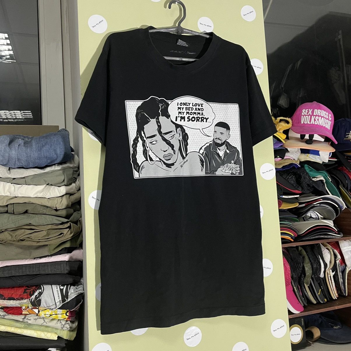 Vintage Vintage Y2K Graphic Tee Art Print Streetwear Grunge Black M Size US M / EU 48-50 / 2 - 2 Thumbnail