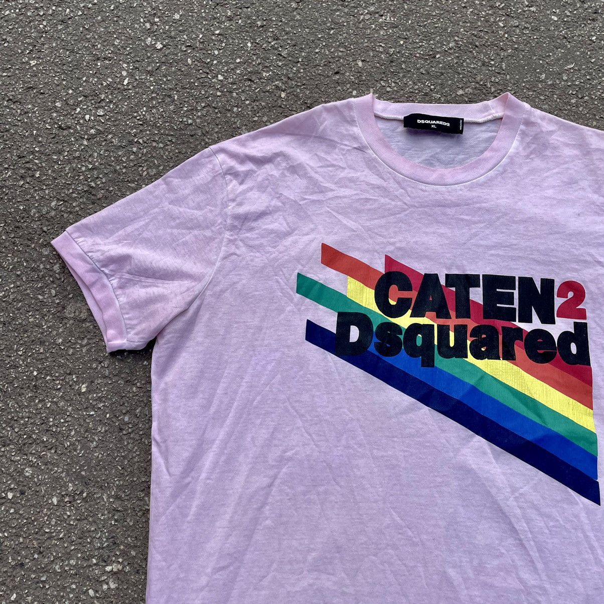 Vintage Y2K Rainbow Graphic Tee Streetwear Rave Aesthetic Faded XL Size US XL / EU 56 / 4 - 5 Thumbnail