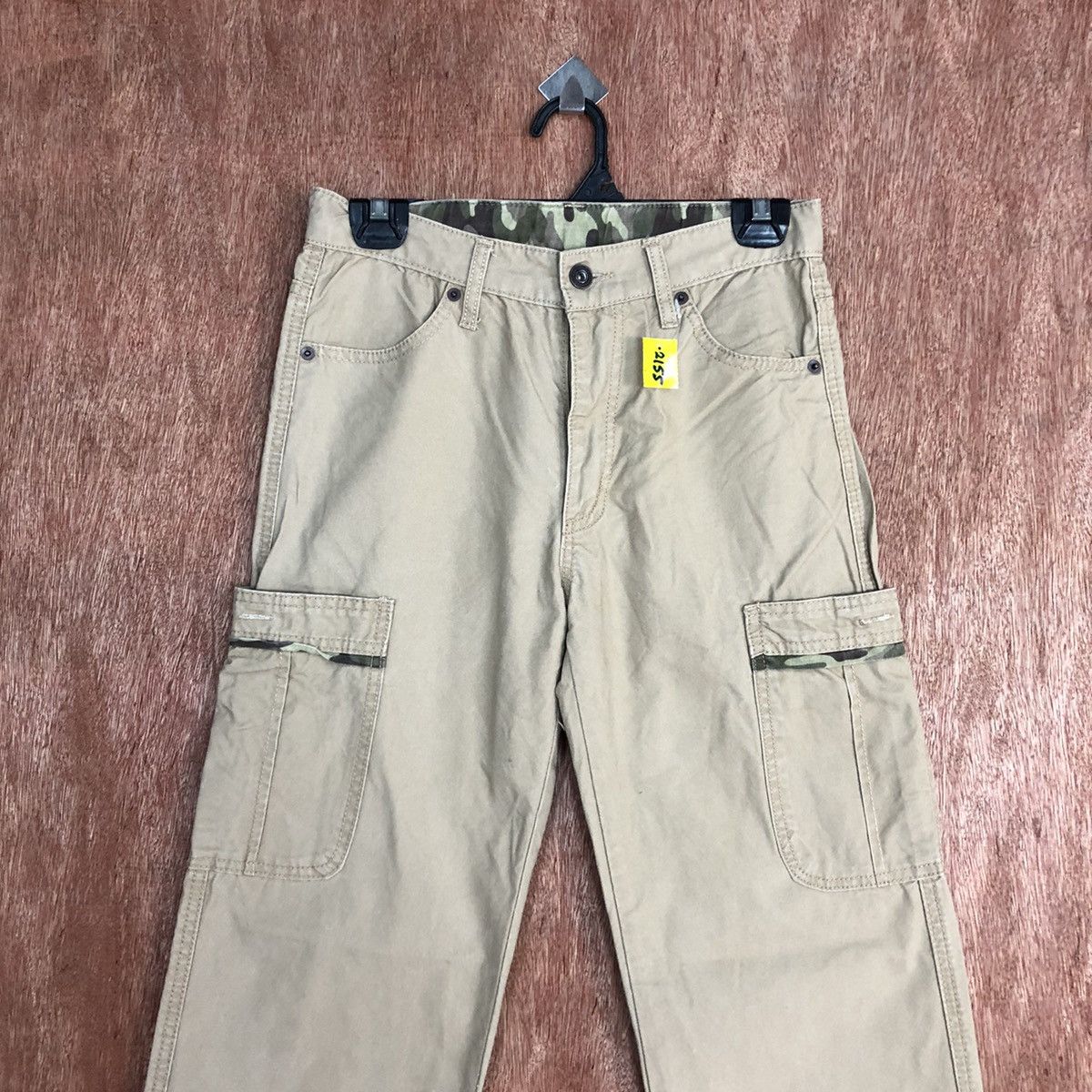 Japanese Brand D Japan Brown buckle back Multipocket Cargo Pants #2155 Size US 26 / EU 42 - 2 Thumbnail