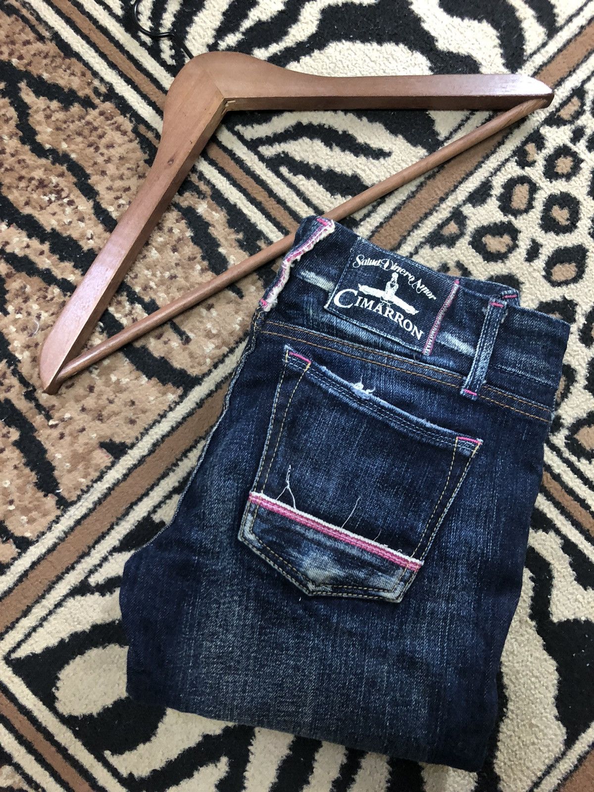 Japanese Brand × Salvage VINTAGE CIMARRON SELVEDGE DISTRESSED BLUE DENIM JAPAN 🇯🇵 Size 28" / US 6 / IT 42 - 16 Thumbnail