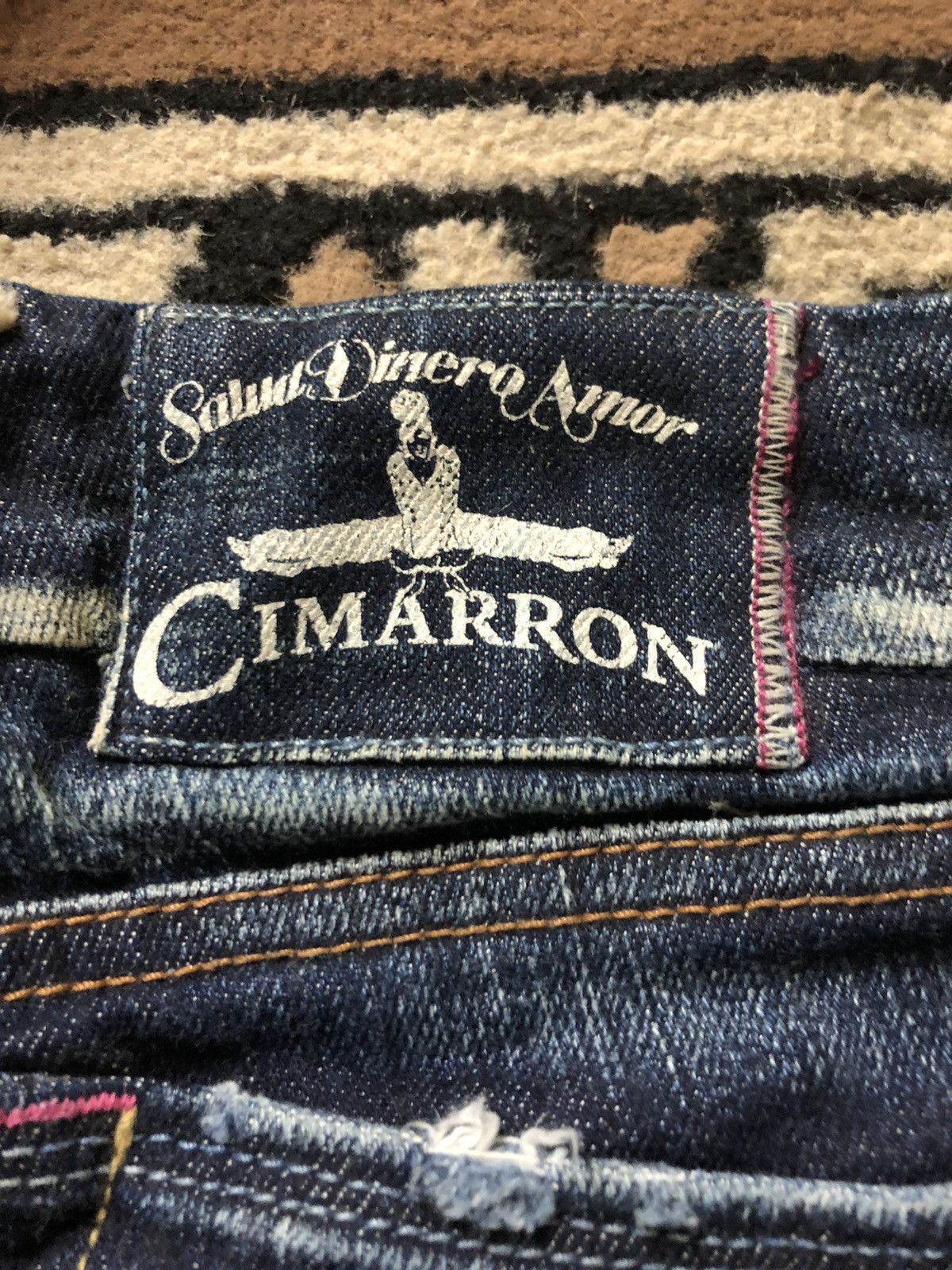 Japanese Brand × Salvage VINTAGE CIMARRON SELVEDGE DISTRESSED BLUE DENIM JAPAN 🇯🇵 Size 28" / US 6 / IT 42 - 10 Thumbnail