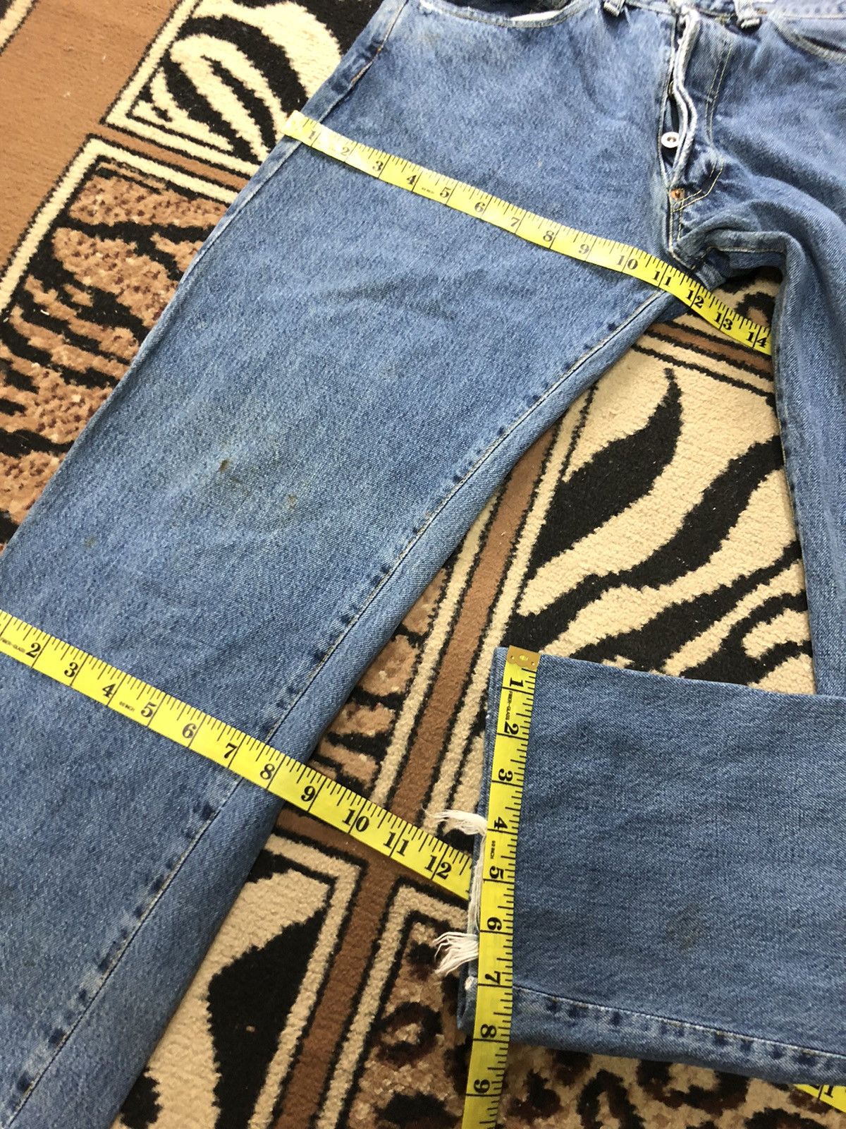 Japanese Brand × Salvage SELVEDGE BONMARLEN DISTRESSED BLUE WASH DENIM JAPAN 🇯🇵 Size US 28 / EU 44 - 15 Thumbnail