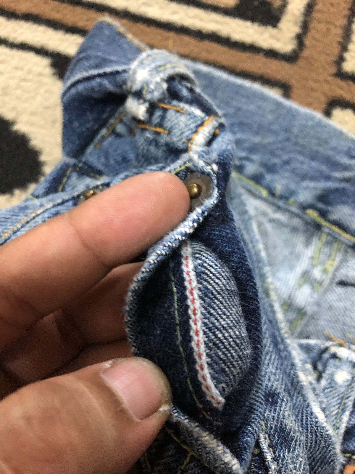 Japanese Brand × Salvage SELVEDGE BONMARLEN DISTRESSED BLUE WASH DENIM JAPAN 🇯🇵 Size US 28 / EU 44 - 4 Thumbnail