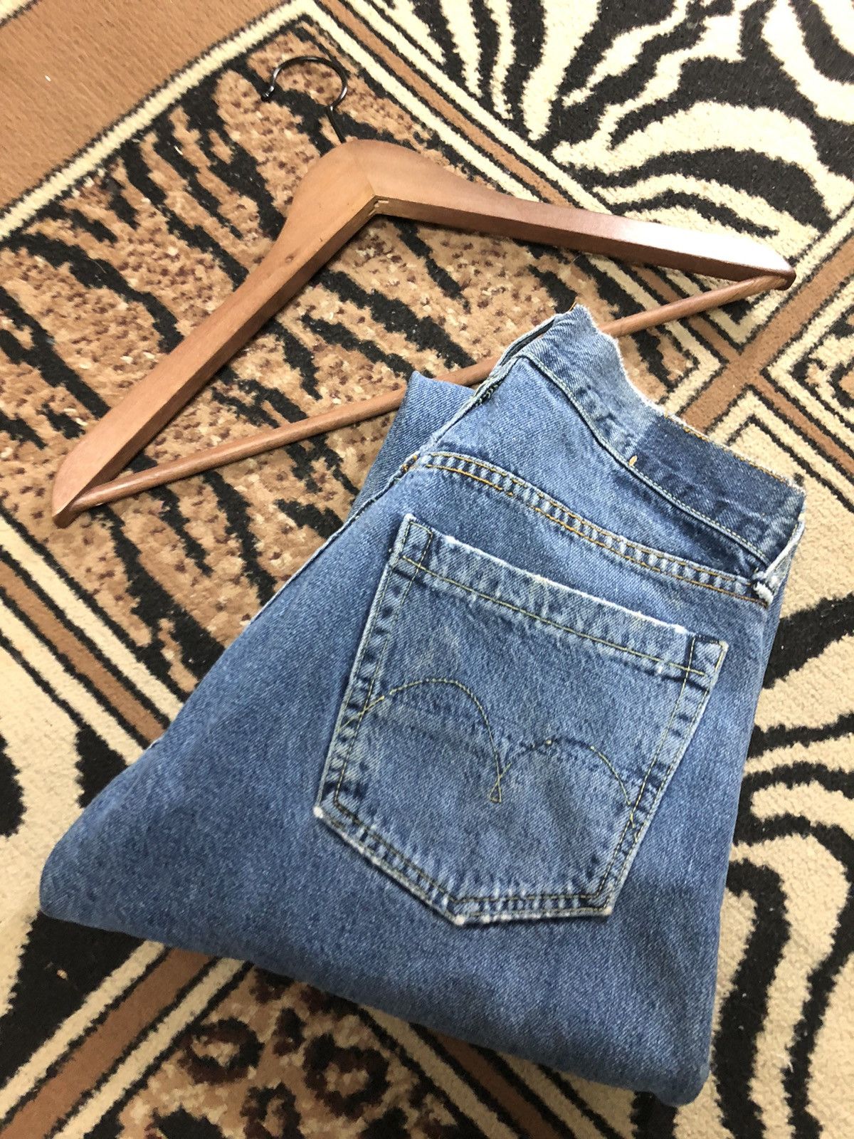 Japanese Brand × Salvage SELVEDGE BONMARLEN DISTRESSED BLUE WASH DENIM JAPAN 🇯🇵 Size US 28 / EU 44 - 16 Thumbnail