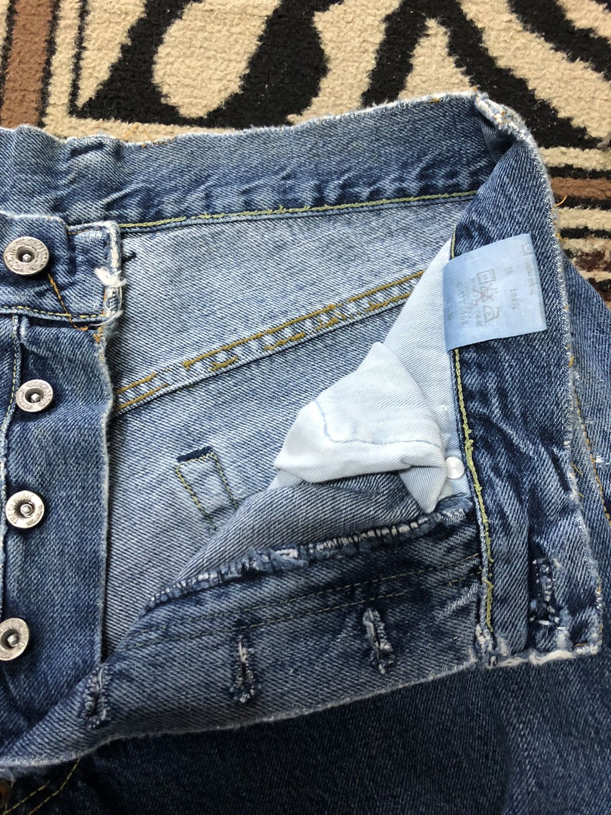 Japanese Brand × Salvage SELVEDGE BONMARLEN DISTRESSED BLUE WASH DENIM JAPAN 🇯🇵 Size US 28 / EU 44 - 6 Thumbnail