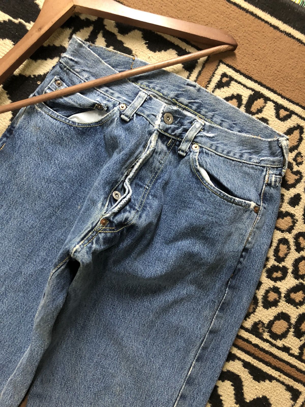 Japanese Brand × Salvage SELVEDGE BONMARLEN DISTRESSED BLUE WASH DENIM JAPAN 🇯🇵 Size US 28 / EU 44 - 2 Thumbnail