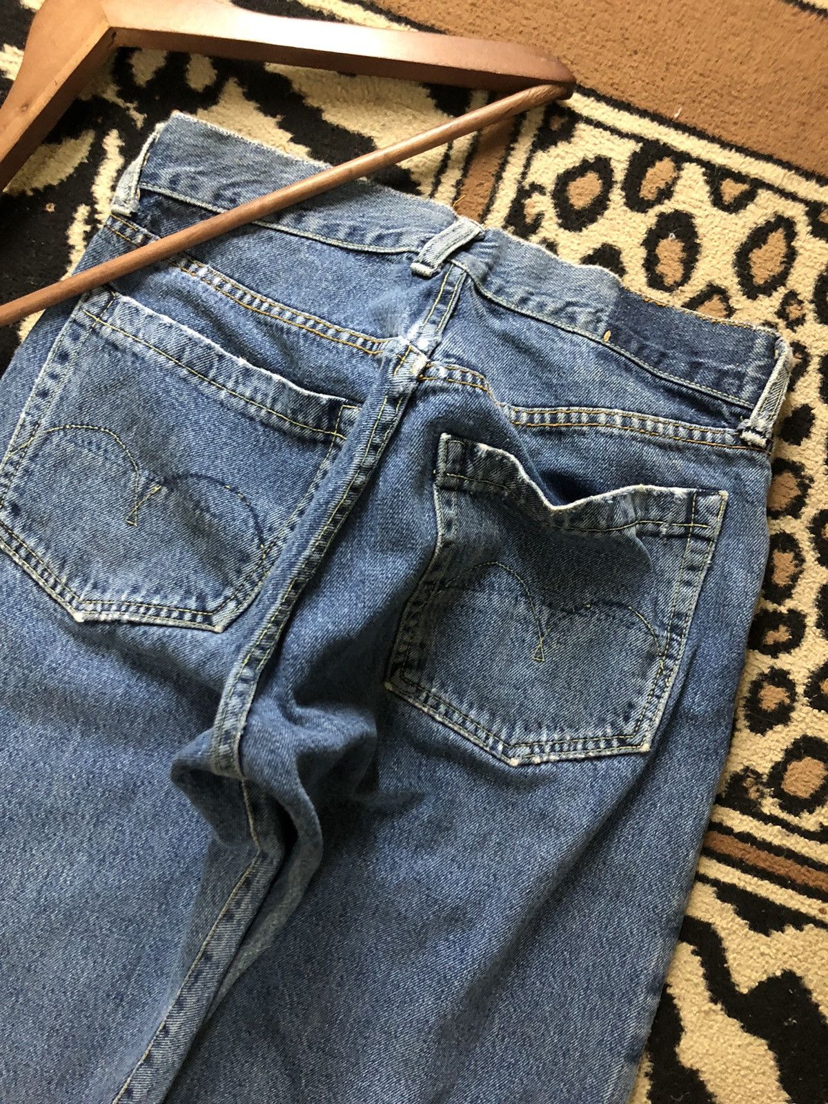 Japanese Brand × Salvage SELVEDGE BONMARLEN DISTRESSED BLUE WASH DENIM JAPAN 🇯🇵 Size US 28 / EU 44 - 10 Thumbnail