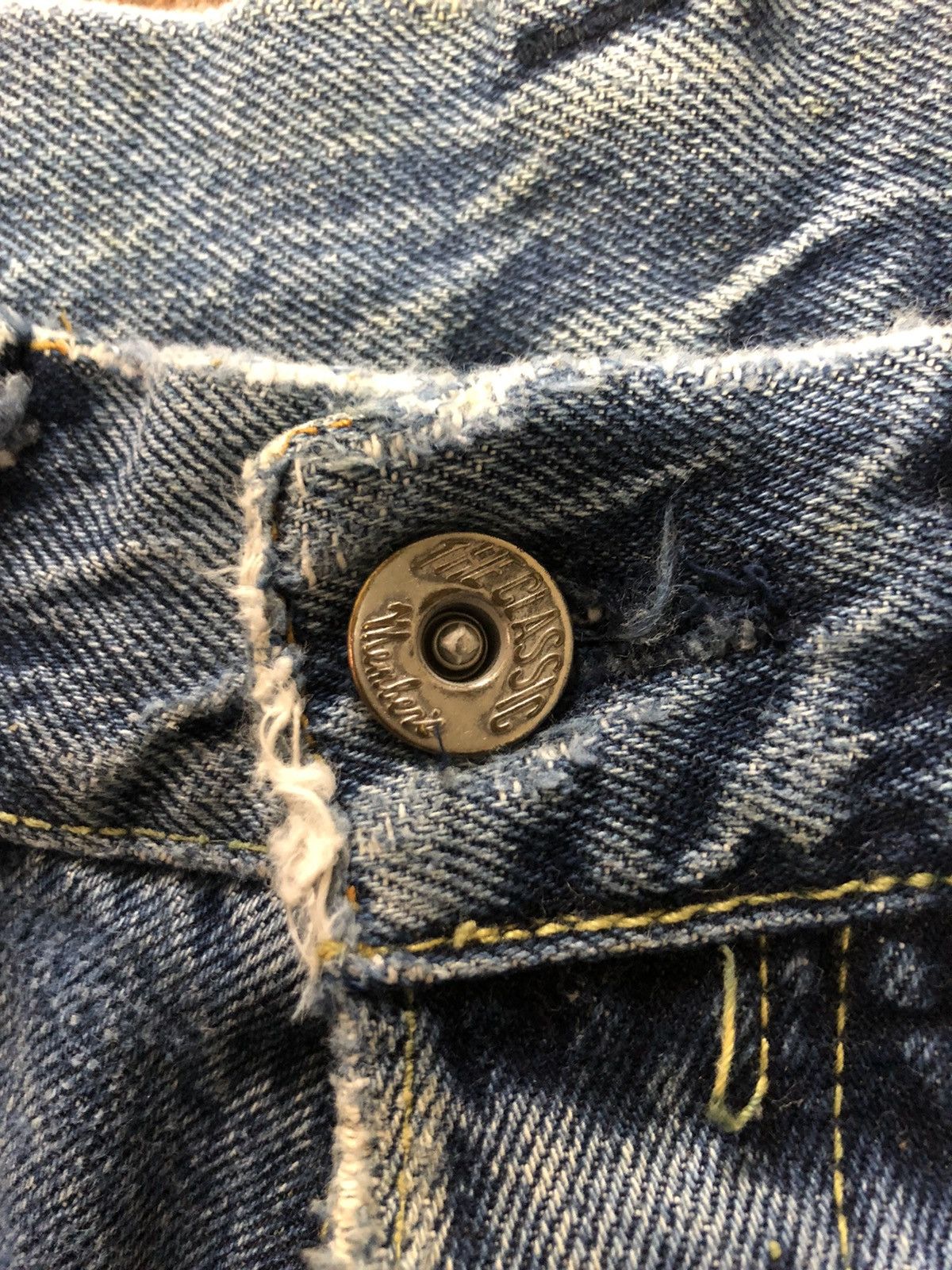 Japanese Brand × Salvage SELVEDGE BONMARLEN DISTRESSED BLUE WASH DENIM JAPAN 🇯🇵 Size US 28 / EU 44 - 5 Thumbnail