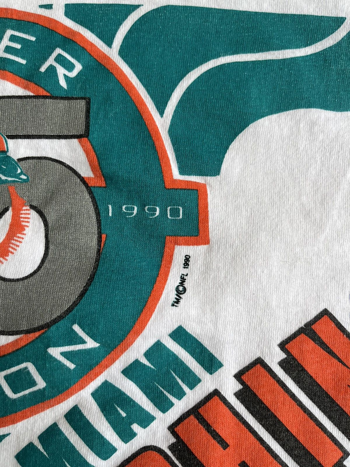 NFL × Vintage 1990 Miami Dolphins Tee Size US XL / EU 56 / 4 - 4 Thumbnail
