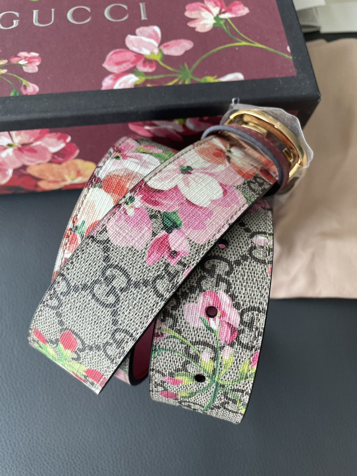 Gucci Limited SuperRunway Rare Brand New 80cm Floral GG Logo Belt Size ONE SIZE - 3 Thumbnail