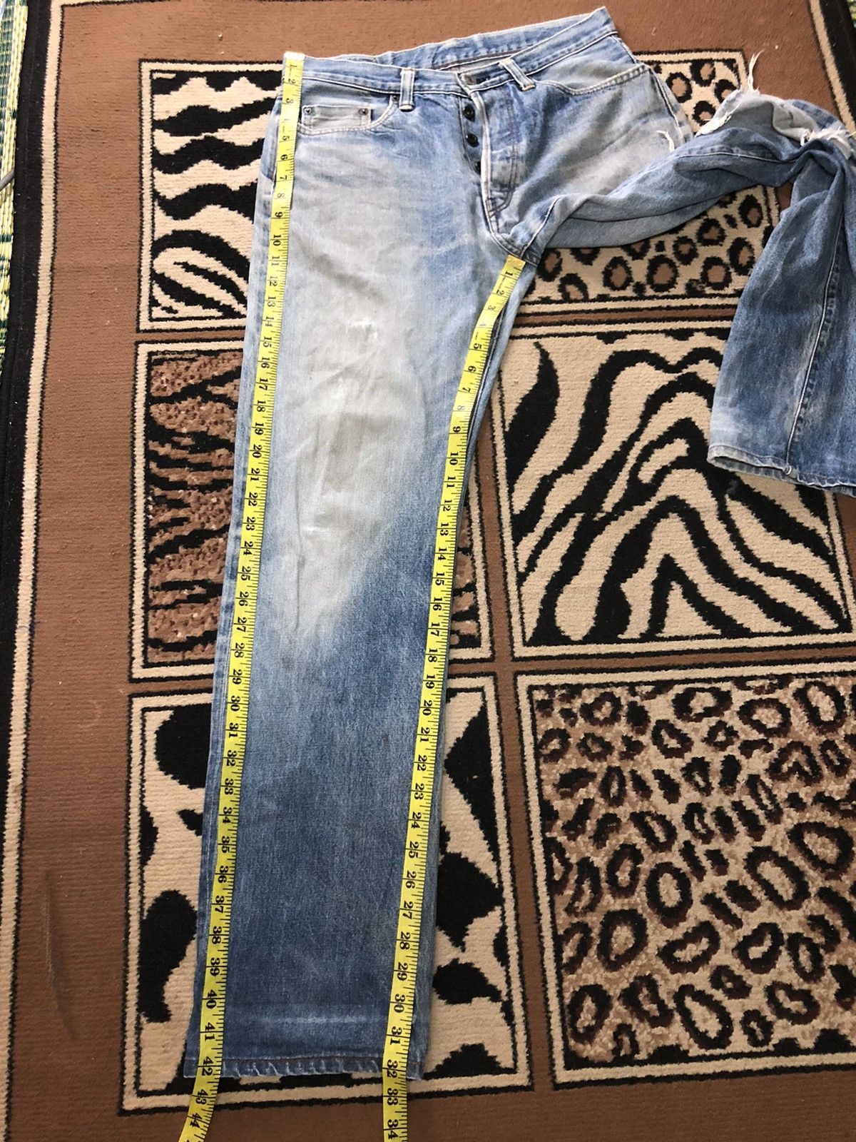 Johnbull × Vintage VINTAGE SELVEDGE JOHNBULL BLUE WASH DISTRESSED GRUNGE DENIM Size US 31 - 14 Thumbnail