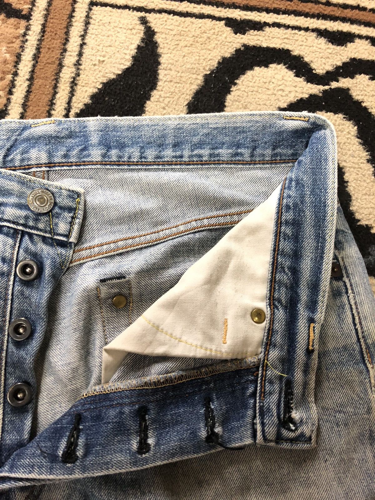 Johnbull × Vintage VINTAGE SELVEDGE JOHNBULL BLUE WASH DISTRESSED GRUNGE DENIM Size US 31 - 6 Thumbnail