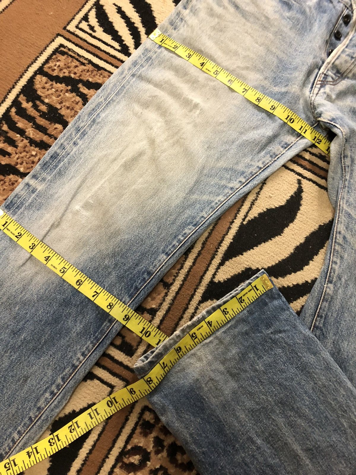 Johnbull × Vintage VINTAGE SELVEDGE JOHNBULL BLUE WASH DISTRESSED GRUNGE DENIM Size US 31 - 15 Thumbnail