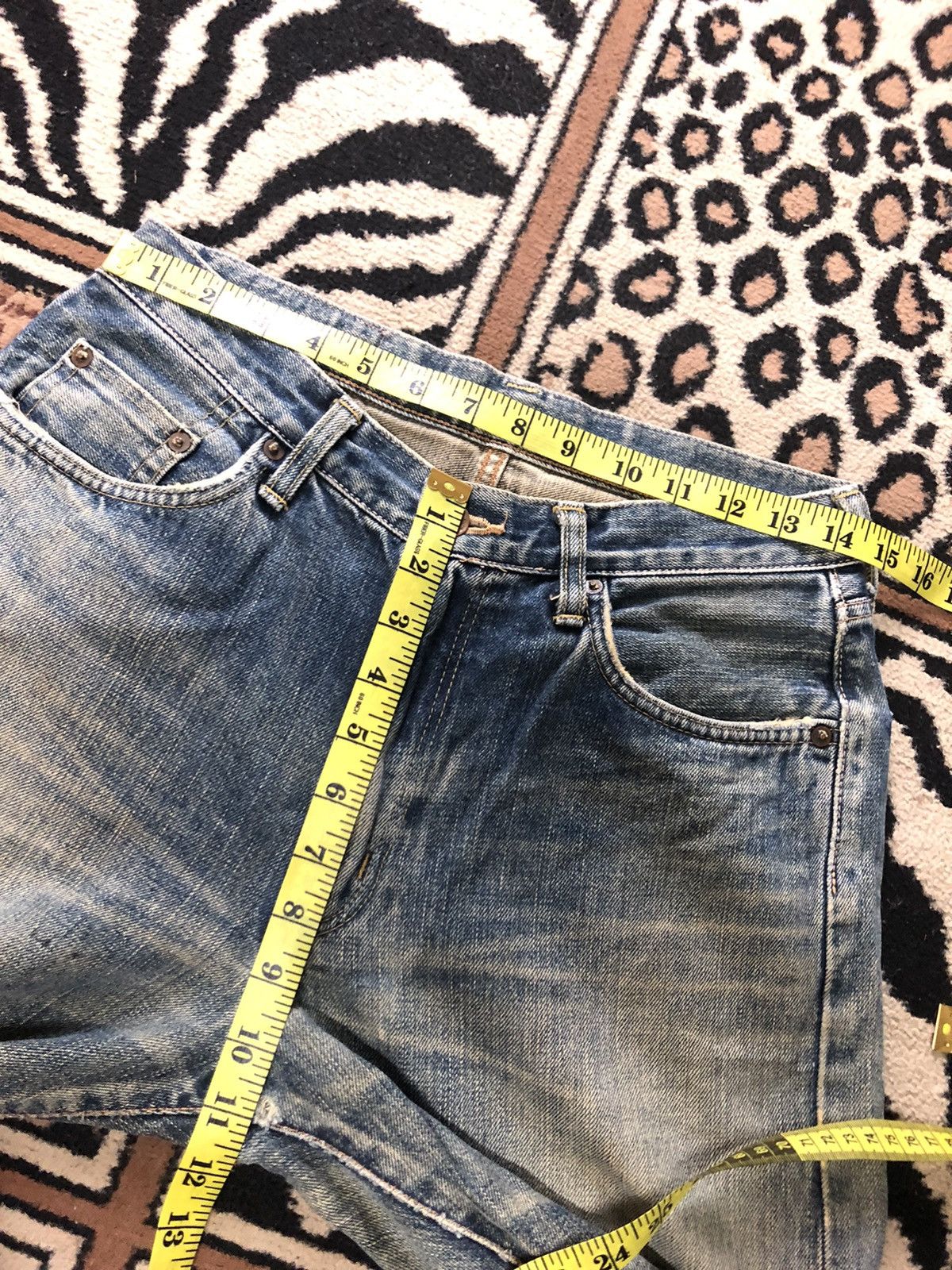 Edwin × Vintage VINTAGE SELVEDGE EDWIN 505XX DISTRESSED GRUNGE DENIM Size US 29 - 15 Thumbnail