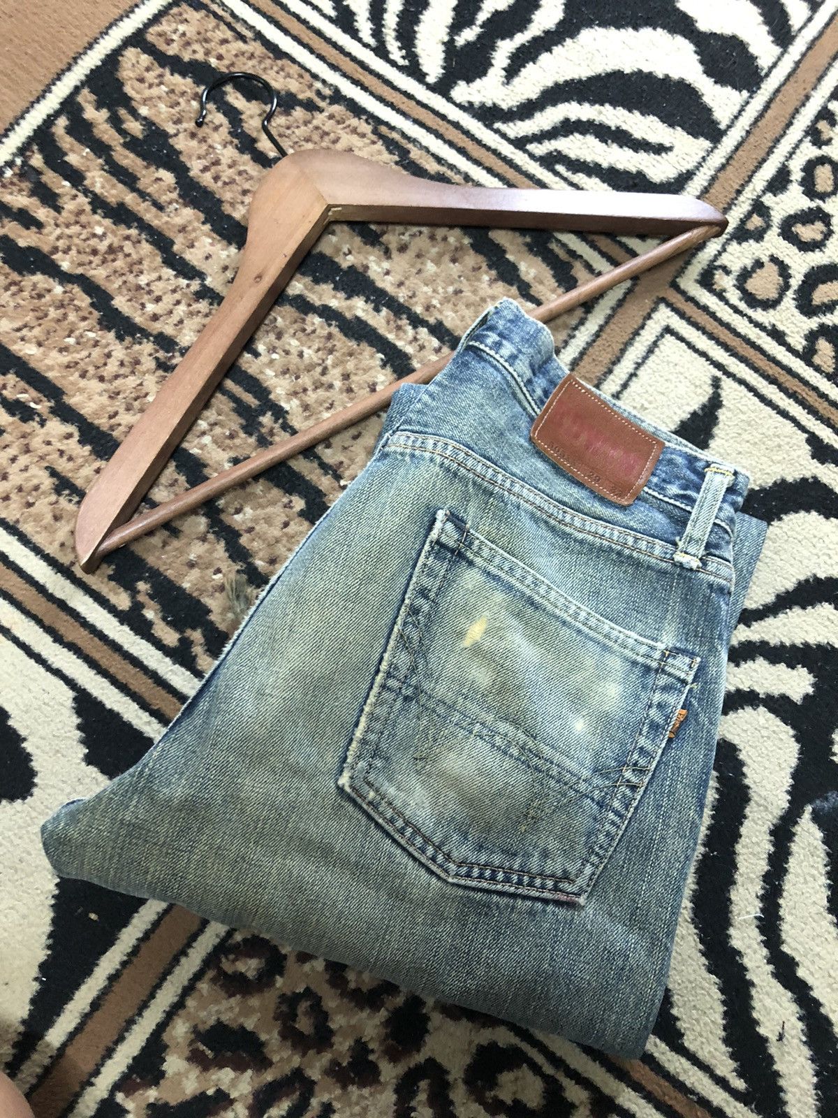 Edwin × Vintage VINTAGE SELVEDGE EDWIN 505XX DISTRESSED GRUNGE DENIM Size US 29 - 18 Thumbnail