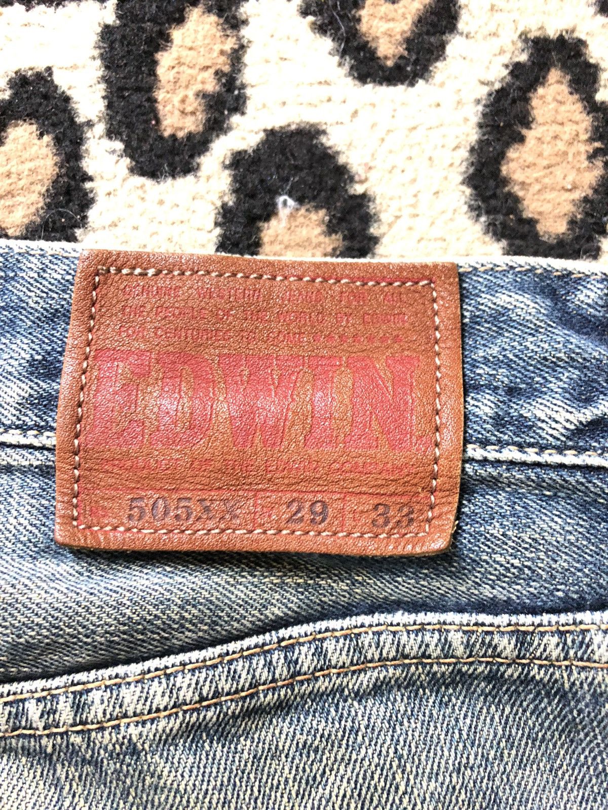 Edwin × Vintage VINTAGE SELVEDGE EDWIN 505XX DISTRESSED GRUNGE DENIM Size US 29 - 12 Thumbnail
