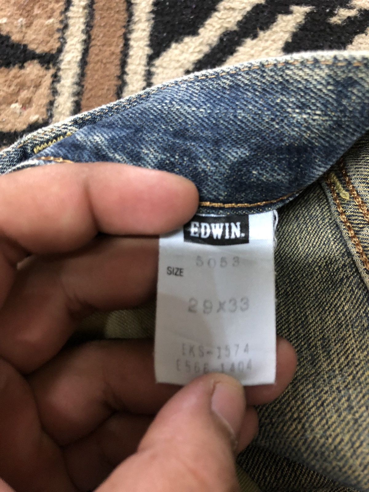 Edwin × Vintage VINTAGE SELVEDGE EDWIN 505XX DISTRESSED GRUNGE DENIM Size US 29 - 7 Thumbnail