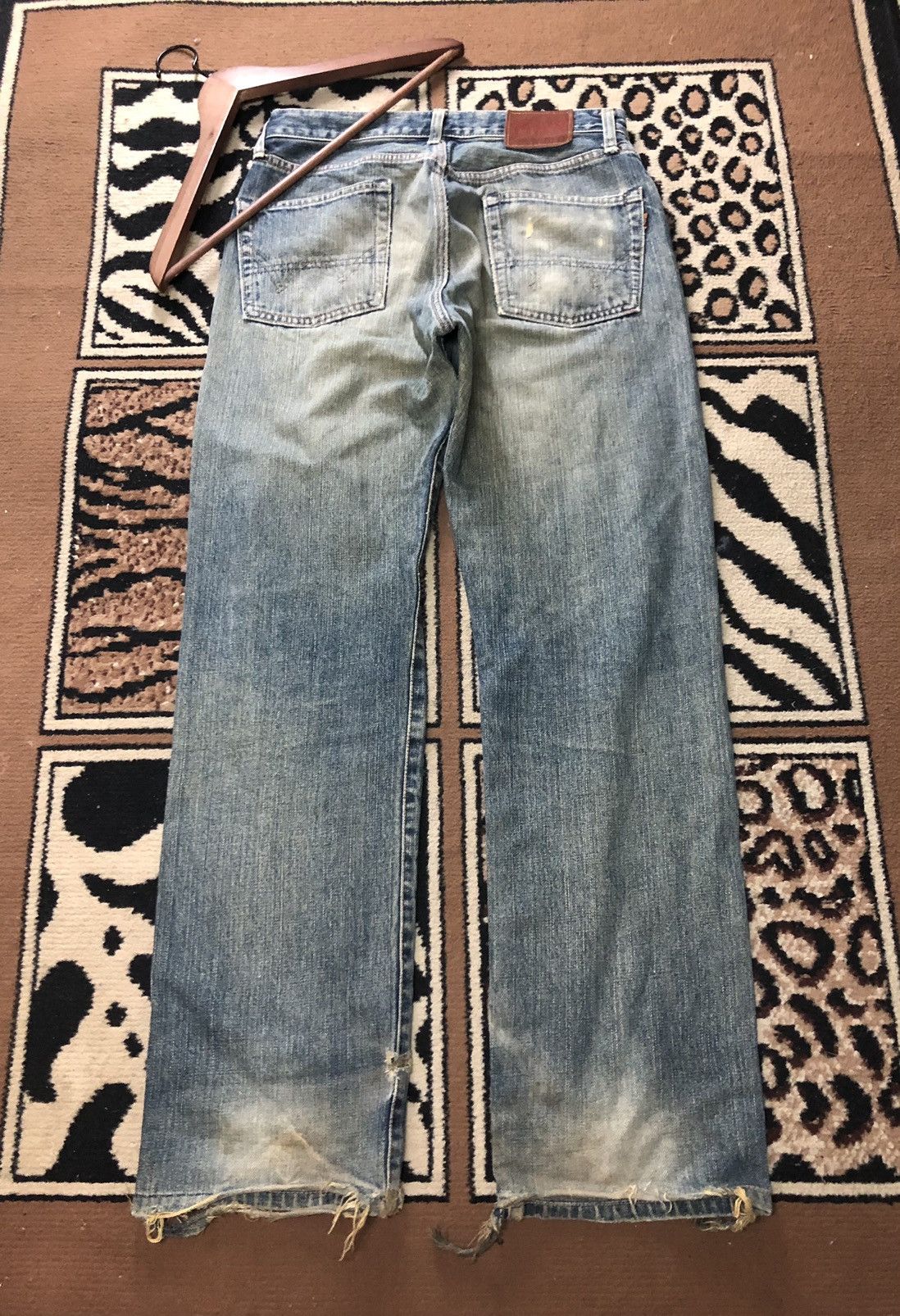 Edwin × Vintage VINTAGE SELVEDGE EDWIN 505XX DISTRESSED GRUNGE DENIM Size US 29 - 9 Thumbnail