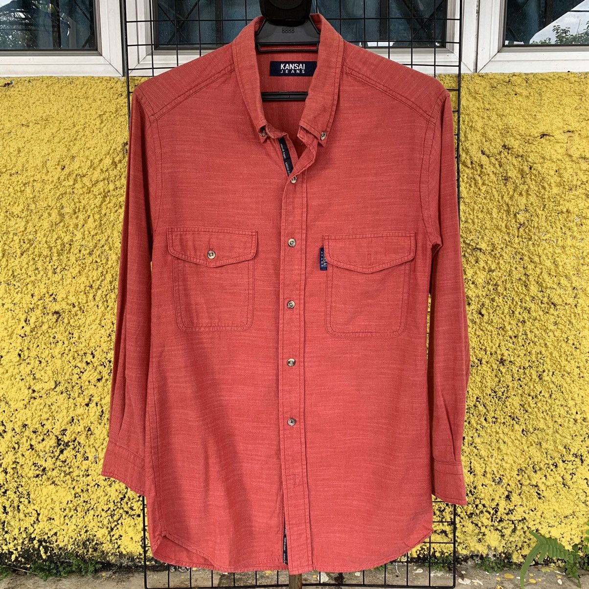 Japanese Brand Kansai jeans long sleeve shirt button up polo flannel Size US M / EU 48-50 / 2 - 3 Thumbnail
