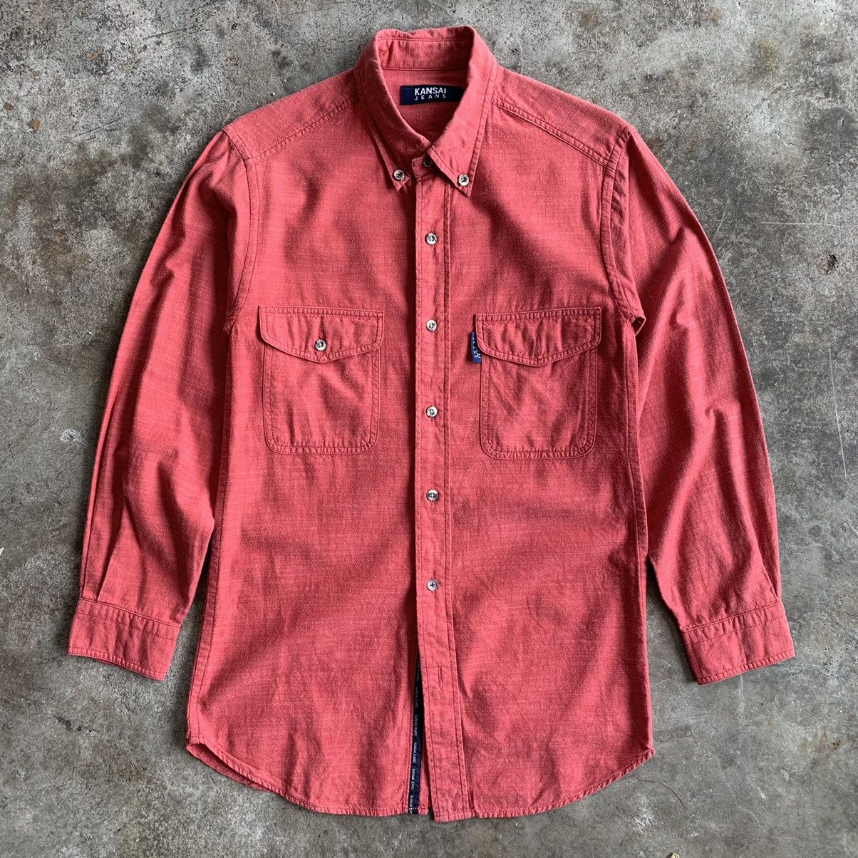 Japanese Brand Kansai jeans long sleeve shirt button up polo flannel Size US M / EU 48-50 / 2 - 10 Thumbnail