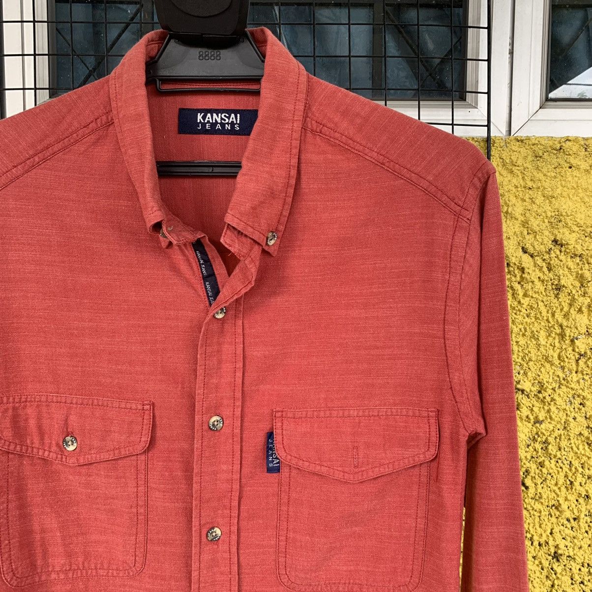 Japanese Brand Kansai jeans long sleeve shirt button up polo flannel Size US M / EU 48-50 / 2 - 4 Thumbnail