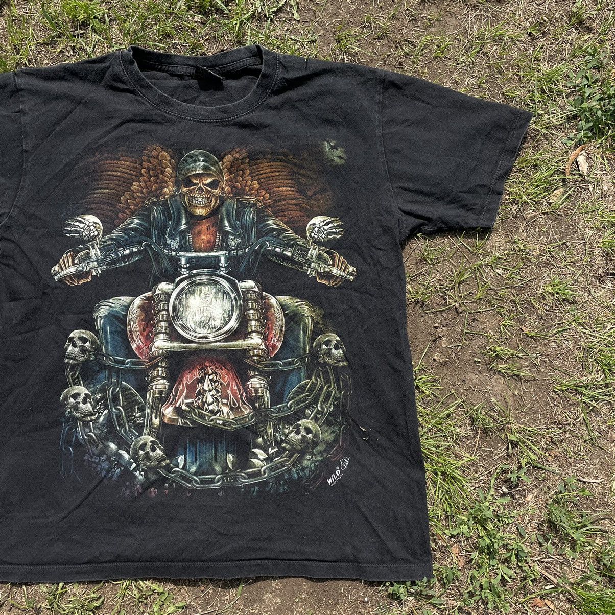Band Tees Vintage Y2K Skulls Dead Face Horror Tee Rock Streetwear Size US L / EU 52-54 / 3 - 2 Thumbnail