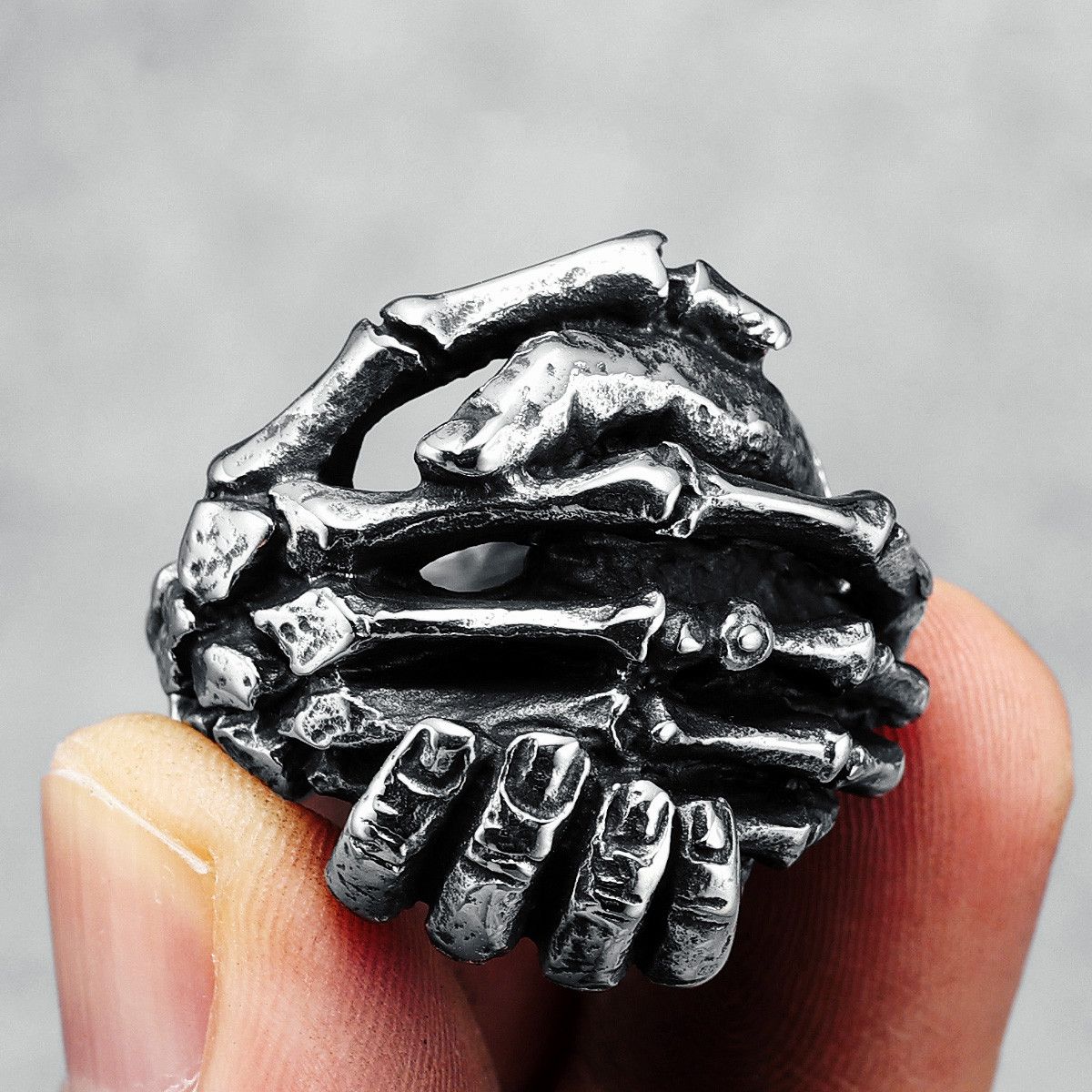Jewelry Skeleton Shake Hands Ring Size ONE SIZE - 1 Thumbnail