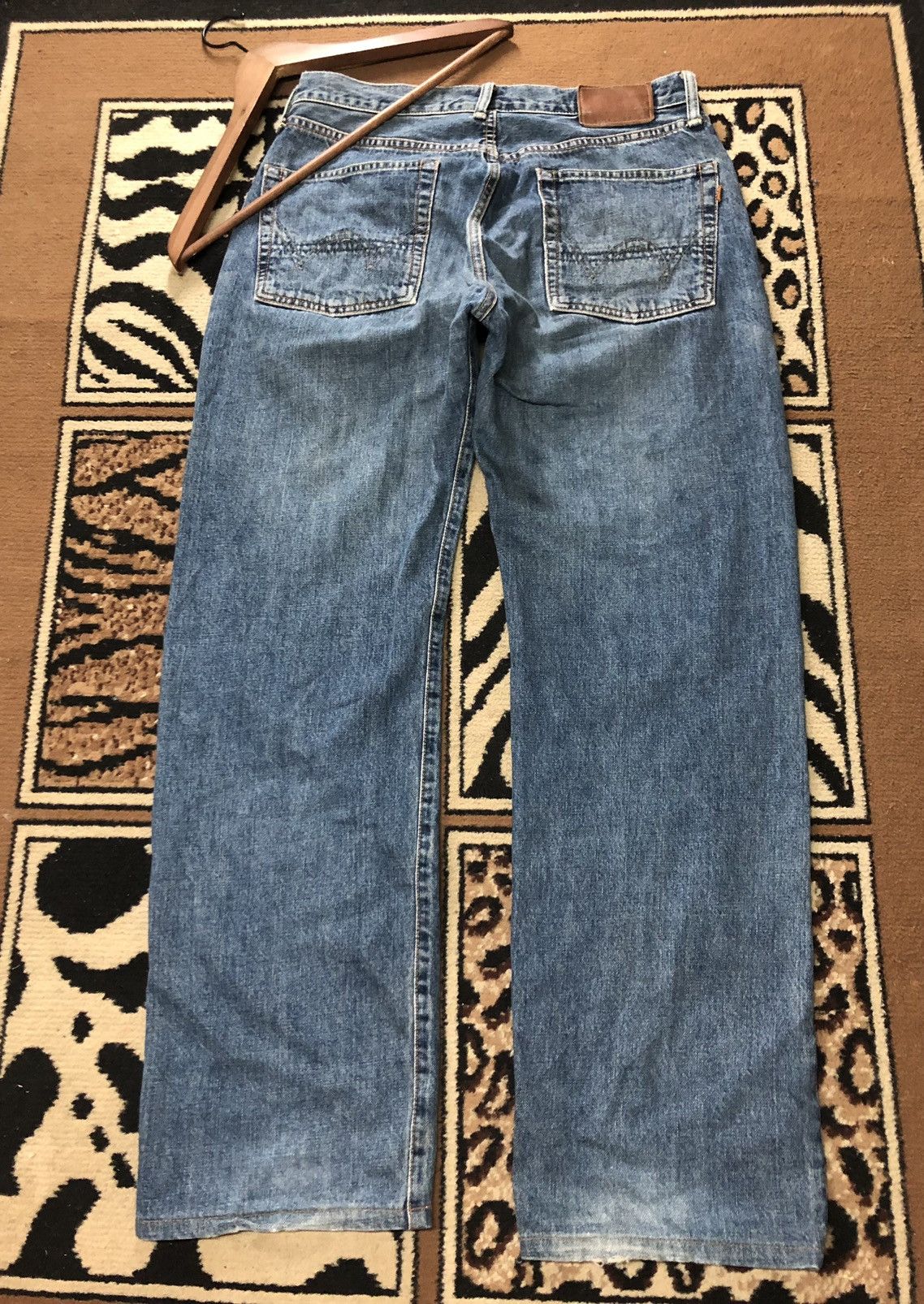 Edwin × Vintage VINTAGE SELVEDGE EDWIN 505x BLUE WASH DISTRESSED DENIM Size US 31 - 9 Thumbnail